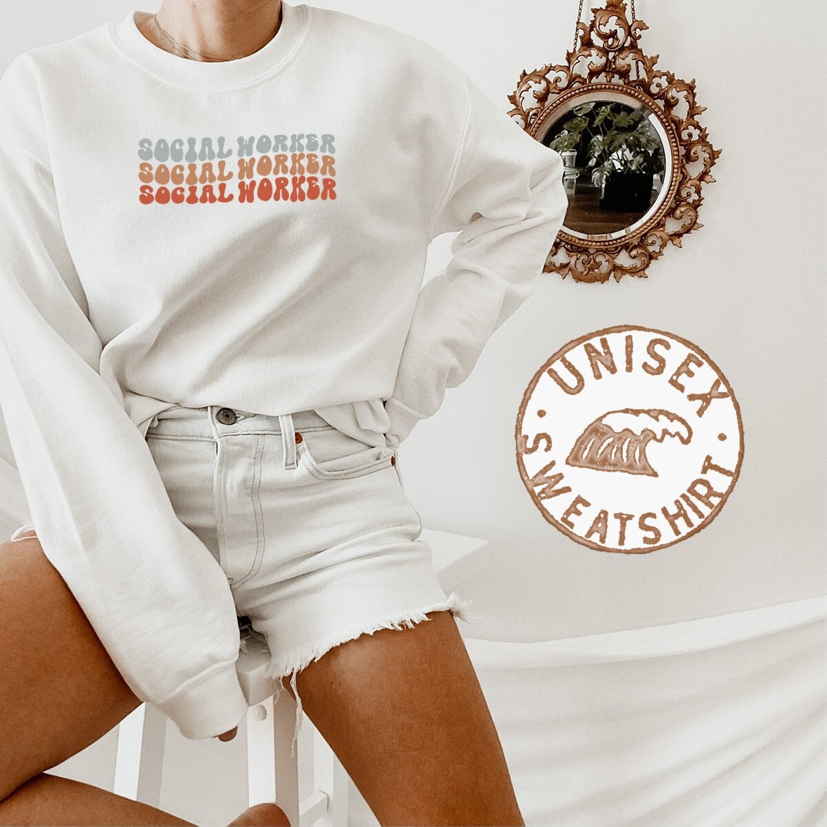 Social Worker MSW Graduation Sweatshirt Funny Sweater Shirt Birthday Gifts for Men and Women Sweatshirt – Easygoing Wear · Perfect For Daily Wear
