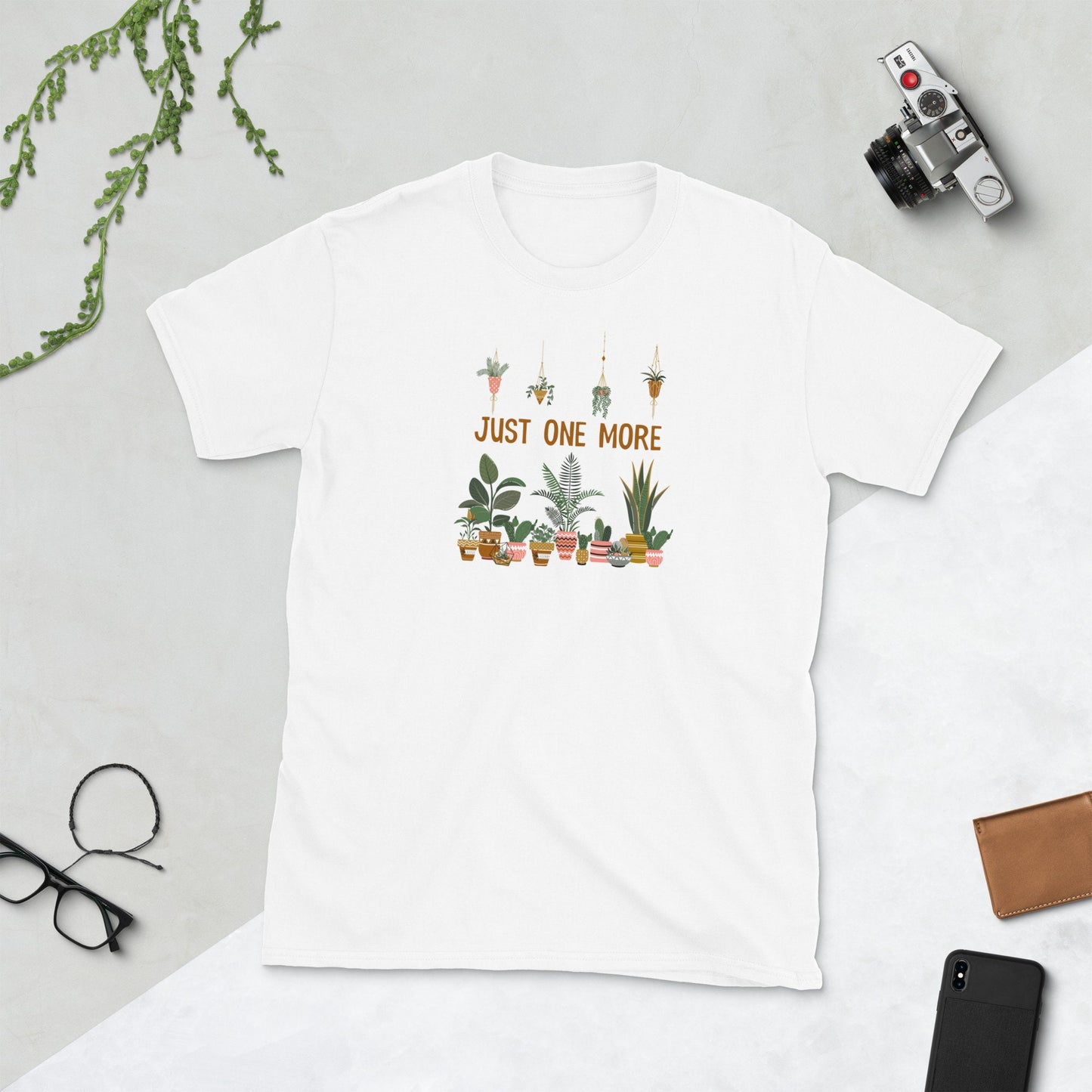 Succulent Plant Lover Just One More Plant Shirt Graphic Tee – Soft Feel · Trending Graphic Apparel
