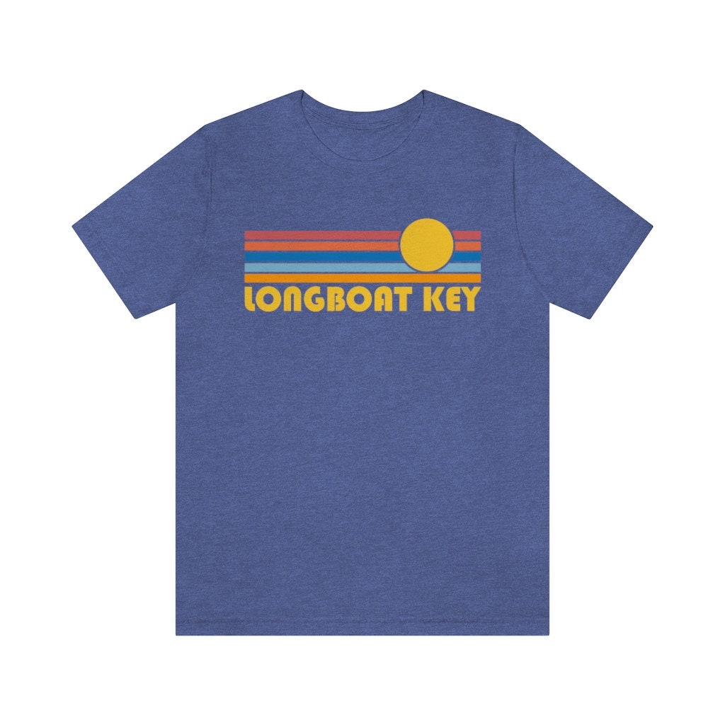 Longboat Key Florida TShirt Retro Sunrise Adult Unisex Longboat Key TShirt Personalization Available Graphic Tee – Aesthetic Look · Must-Have Style