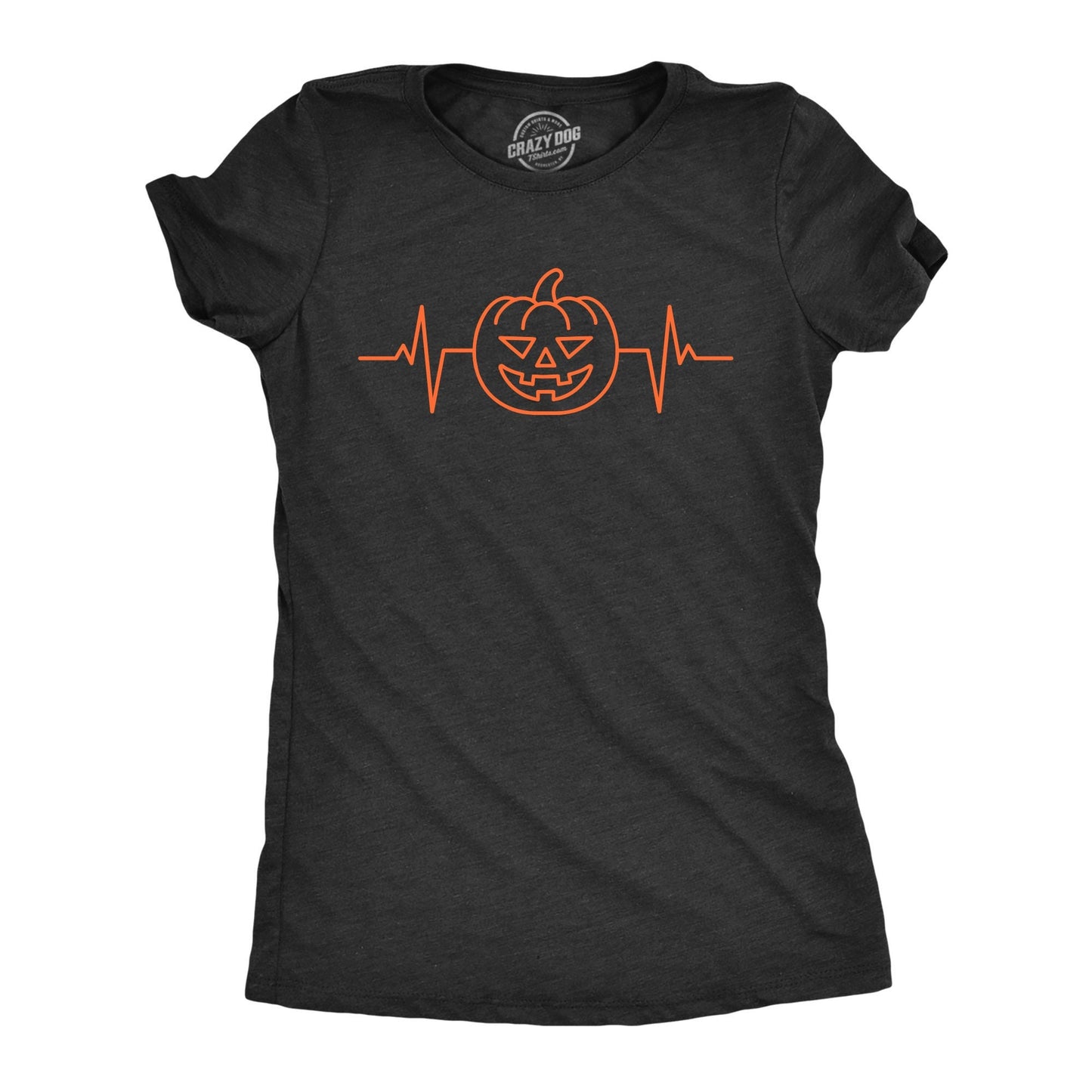 Pumpkin Heartbeat Womens Fall Shirt Womens Autumn Shirt Funny Womens TShirts Pumpkin Shirts Pumpkin Season Graphic Tee – Feel-Good Design · Perfect For Daily Wear