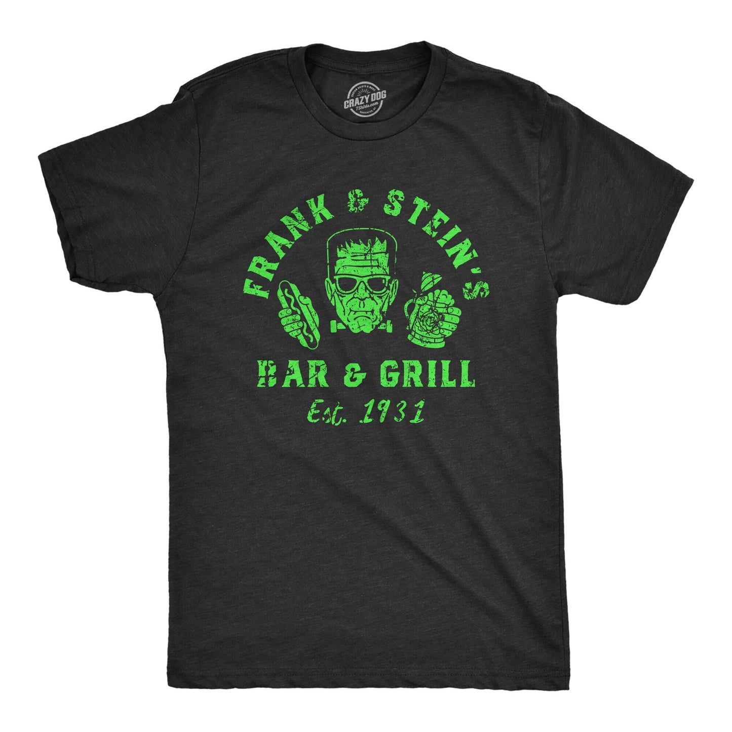 Frank and Steins Bar and Grill Halloween Shirt Frankenstein Shirts Funny Halloween Shirt Halloween Costume Shirt Drinking Shirts Graphic Tee – Soft Feel · Great Gift For Fans