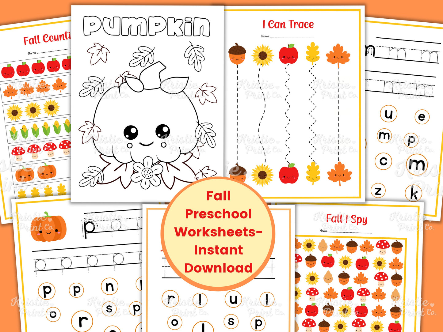 Fall Preschool Worksheets Fall Preschool Printables Fall Kids Activities Autumn Preschool Bundle Homeschool Educational Digital Graphic Tee – Soft Feel · Great Gift For Fans