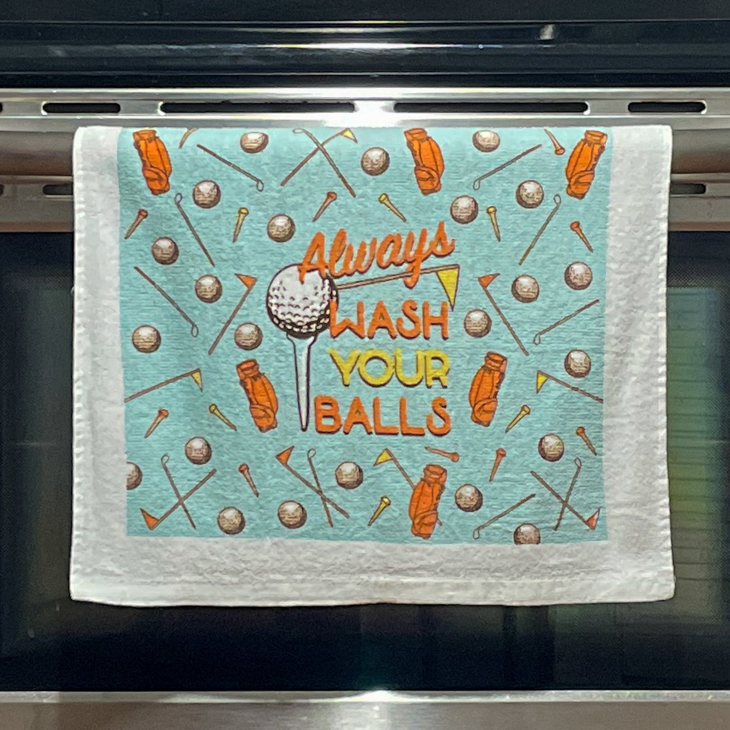 Always Wash Your Balls Tea Towels Funny Hand Towels Housewarming Gift Christmas Gift Hostess Gift Funny Towels Golfing Golf Towel Graphic Tee – Aesthetic Look · Great Gift For Fans
