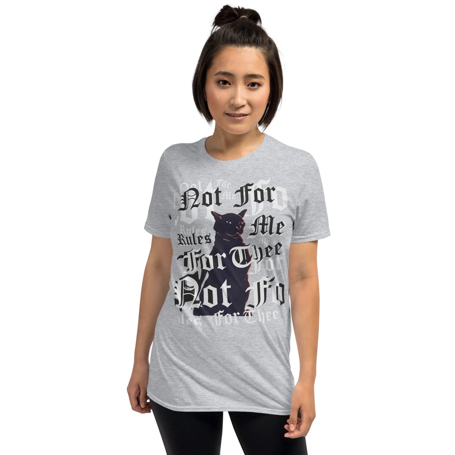 Rules For Thee But Not For Me Cat Short Sleeve Unisex T Shirt Graphic Tee – Easygoing Wear · Perfect For Daily Wear