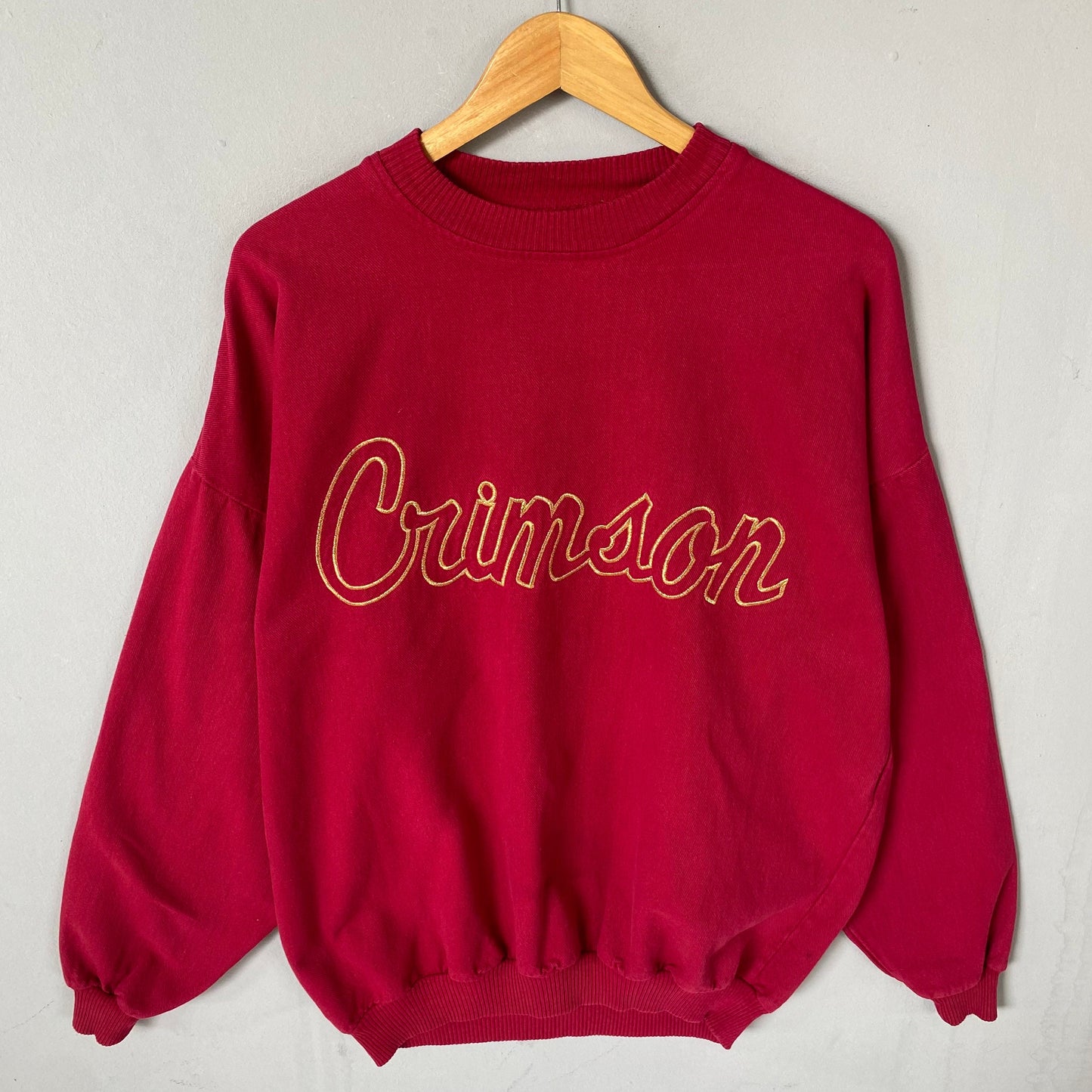 Vintage Time Out Tag Crimson Spellout Biglogo Embroided Sweatshirt Crewneck Pullover Baggie Sweater Crimson Colour Maroon Size Large Sweatshirt – Aesthetic Look · Trending Graphic Apparel