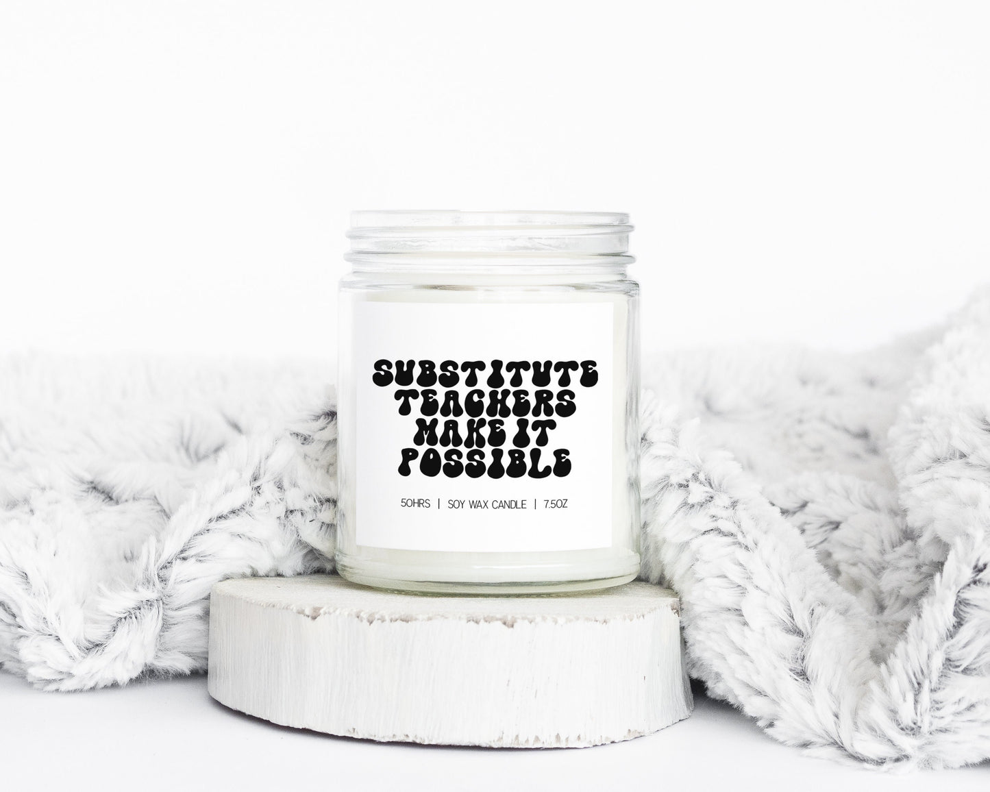 Substitute Teacher Back to School Gifts Funny Candle Housewarming Soy Wax Scented Decor Graphic Tee – Cozy Vibes · Trending Graphic Apparel