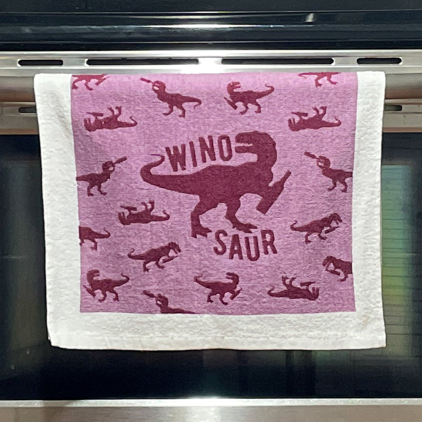 Winosaur Towels Funny Hand Towels Housewarming Gift Christmas Gift Hostess Gift Gifts For Mom Drinking Mom Dinosaur Graphic Tee – Warm & Stylish · Must-Have Style