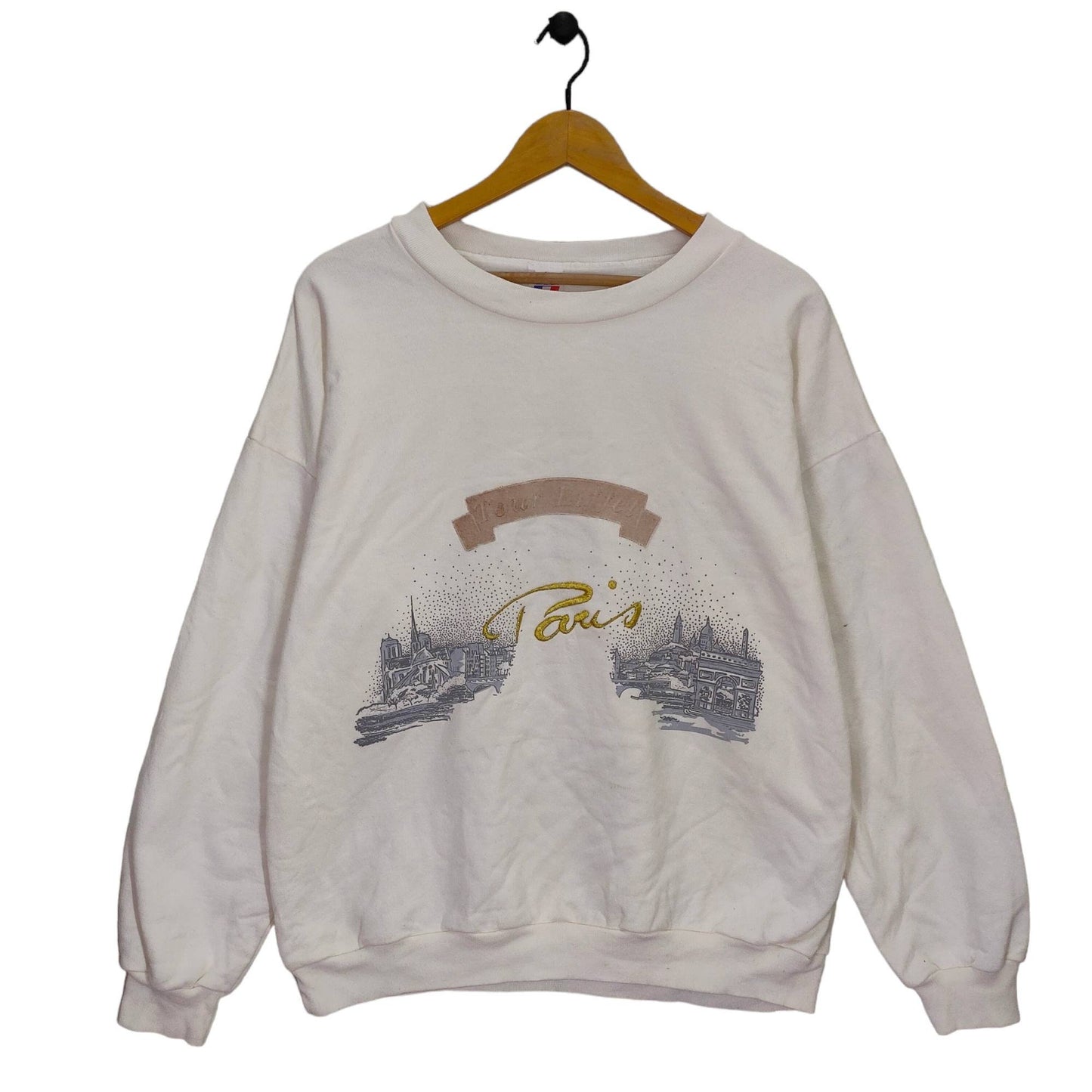 Vintage Paris Crewneck Sweatshirt France Souvenir Tour Eiffel Large Sweatshirt – Soft Feel · Trending Graphic Apparel