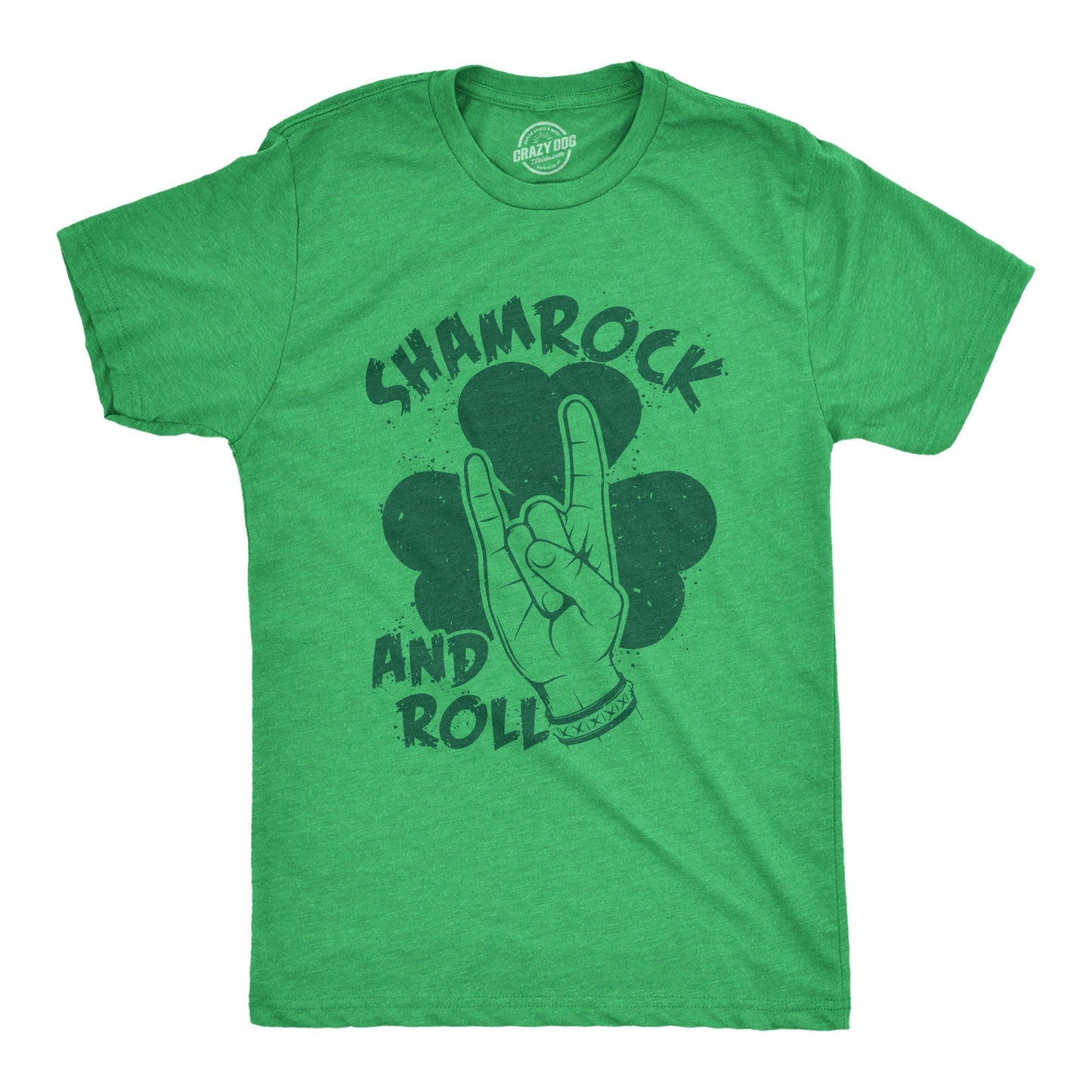 Shamrock and Roll Saint Patricks Day Shirt Shenanigans Shirt Rock and Roll Shirt Shamrock Shirt Mens Metal Head Funny Shirts Mens Graphic Tee – Feel-Good Design · High-Quality Print