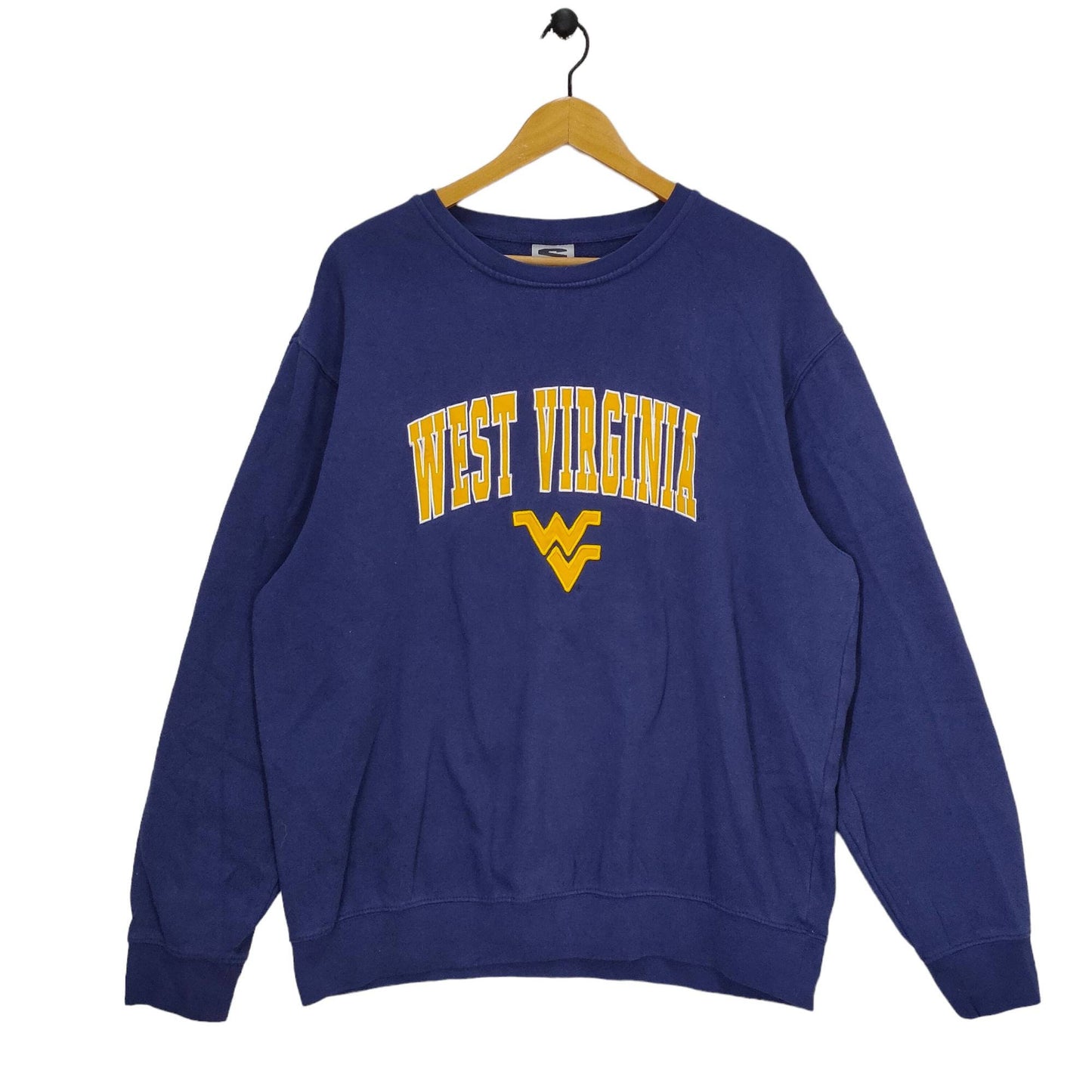 Y2K West Virginia Crewneck Sweatshirt Vintage Sweater Jumper Embroidery Navy Blue Size XL Sweatshirt – Aesthetic Look · Must-Have Style