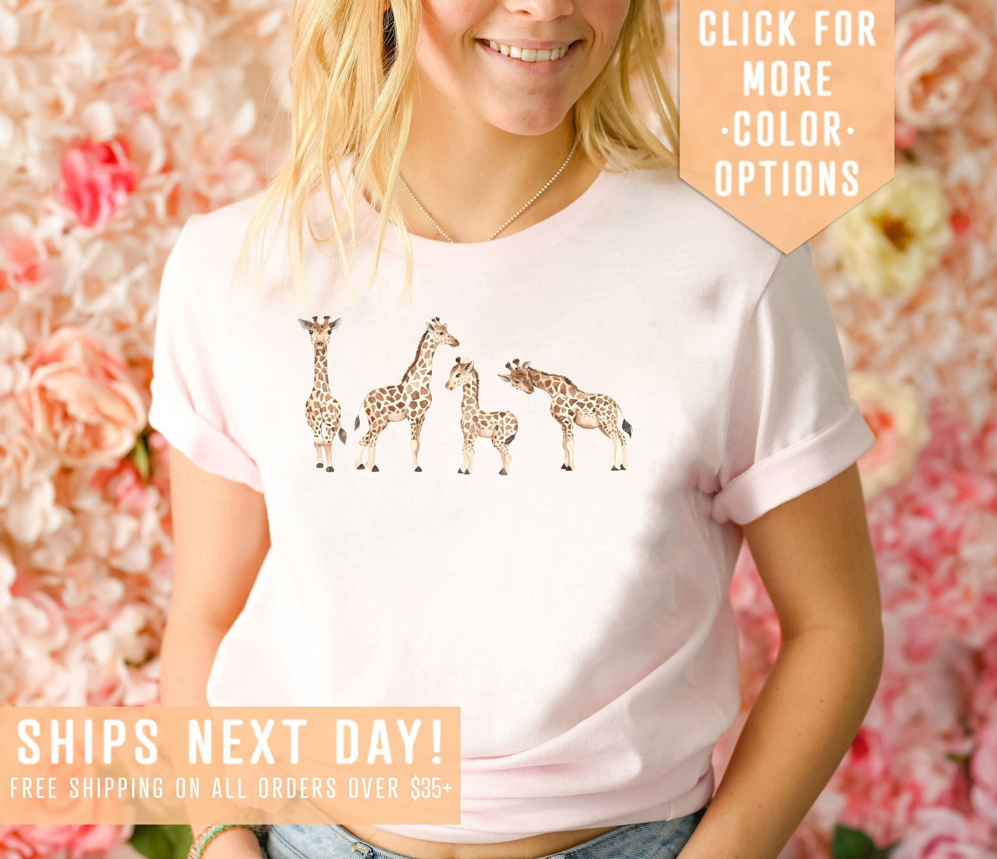 Giraffe Shirt Gift For Animal Lover Nature Lover Shirt Safari T ShirtCute Giraffe TeeCute Jungle TeeBest friend Gift ShirtGift For Her Graphic Tee – Soft Feel · Perfect For Daily Wear