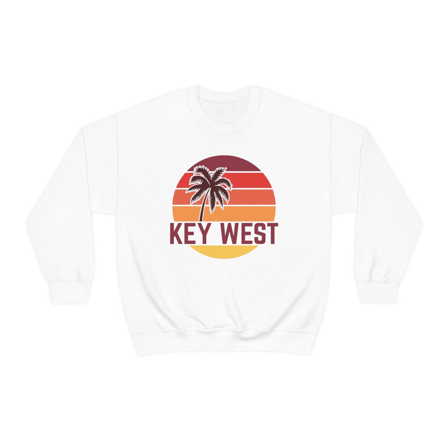 Key West Florida Sweatshirt Unisex Retro Palm Tree Crewneck Key West Sweatshirt Personalization Available Sweatshirt – Everyday Comfort · Must-Have Style