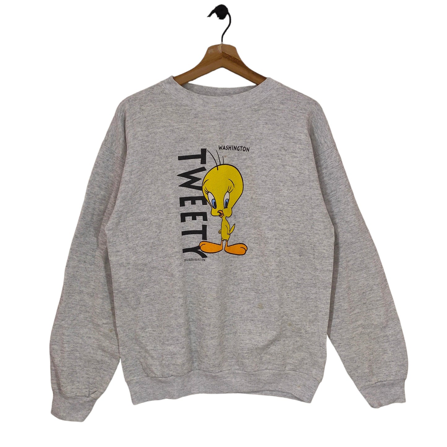 90s Tweety Bird Crewneck Sweatshirt Vintage 1992 Tweety Bird Sweater Jumper Cartoon Gray Sweatshirt – Aesthetic Look · Top Pick For Any Outfit