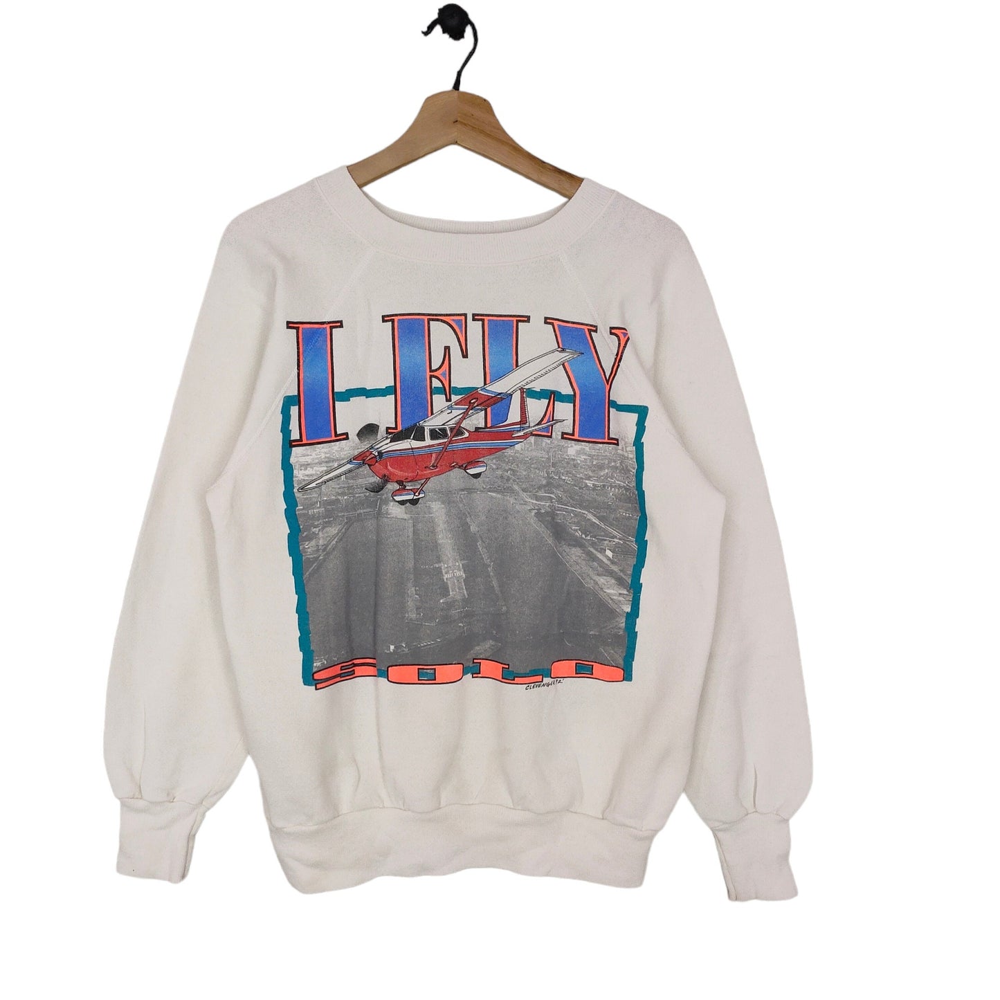 1992 Fly Solo Airplane Raglan Sweatshirt Vintage 90s Pannill By Hanes Sweater Jumper Crewneck American Graphics Sweatshirt – Cozy Vibes · Top Pick For Any Outfit