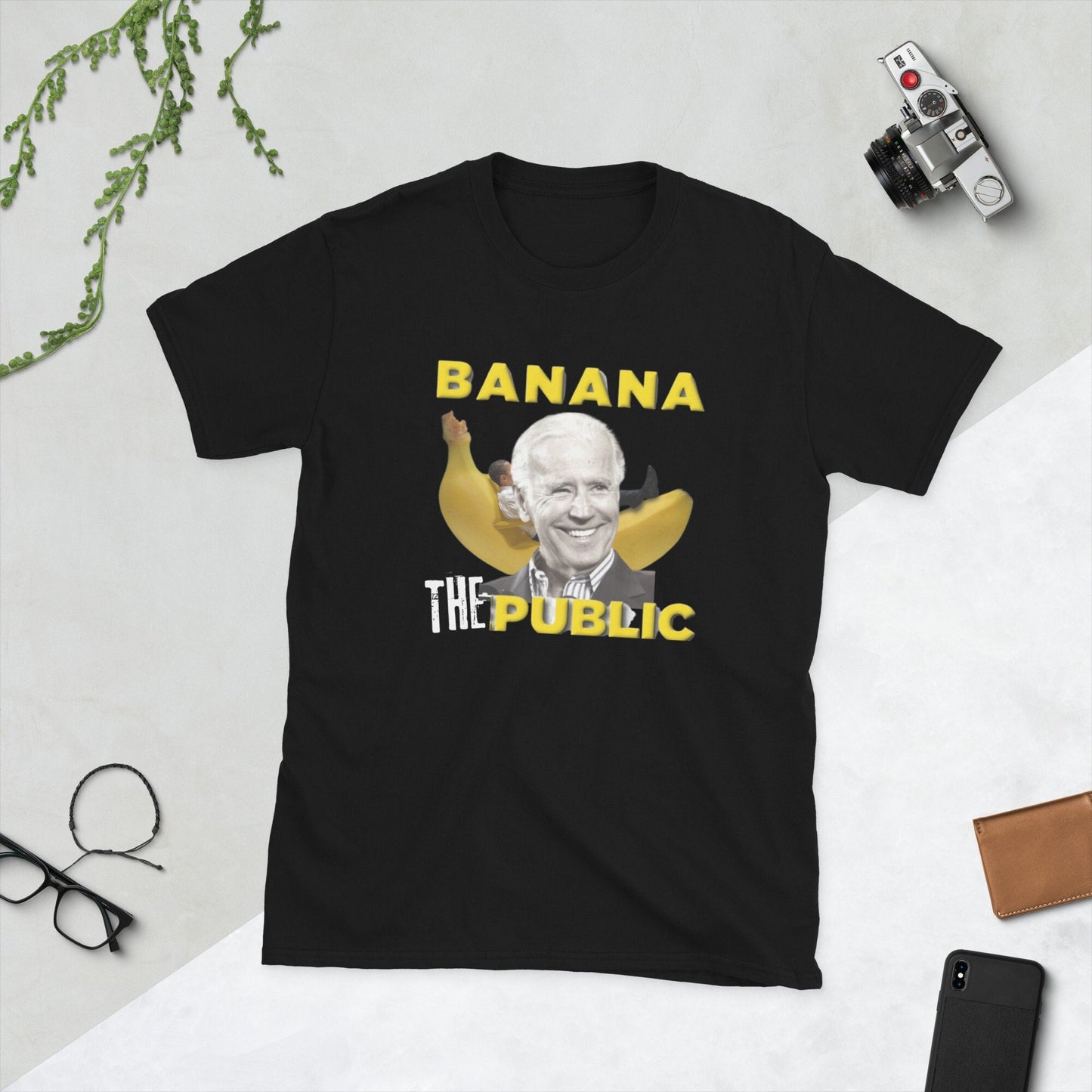 Banana The Public Bidens America Short Sleeve Unisex T Shirt Graphic Tee – Cozy Vibes · High-Quality Print