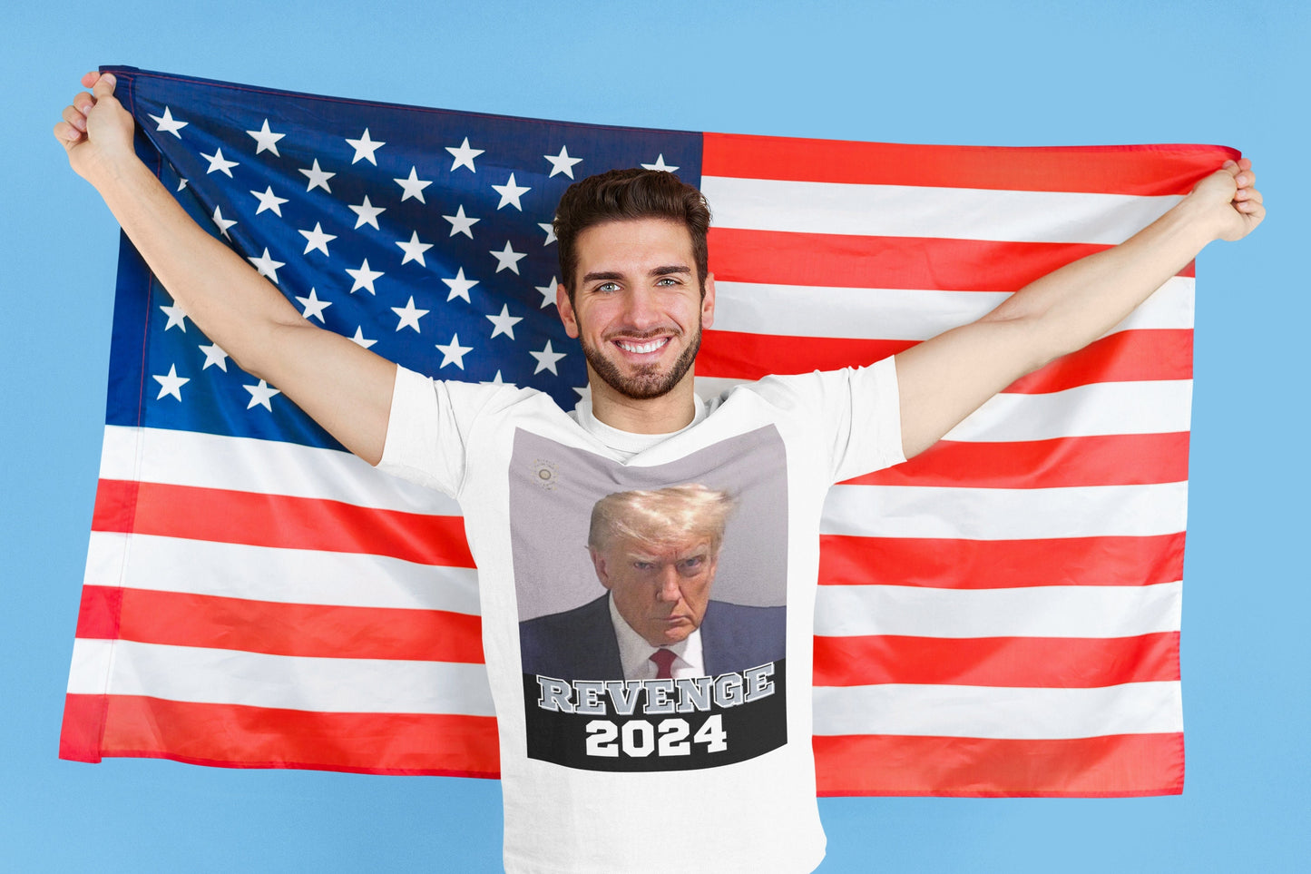 Trump Mugshot Revenge Short Sleeve Unisex T Shirt Graphic Tee – Warm & Stylish · Great Gift For Fans