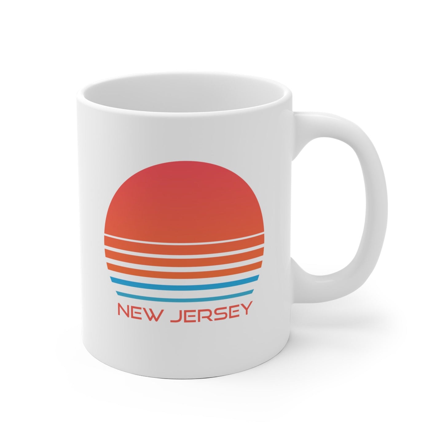 New Jersey Camp Mug Retro 80s Ceramic New Jersey Mug Personalization Available Jersey – Easygoing Wear · Must-Have Style