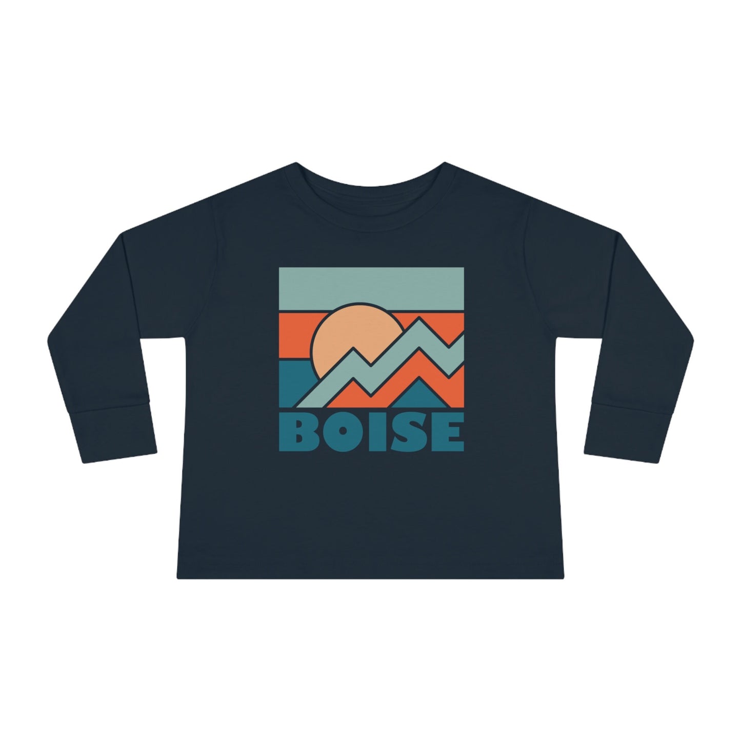 Boise Idaho Toddler Long Sleeve Shirt Retro Unisex Toddler Boise T Shirt Personalization Available Graphic Tee – Bold Style · Must-Have Style