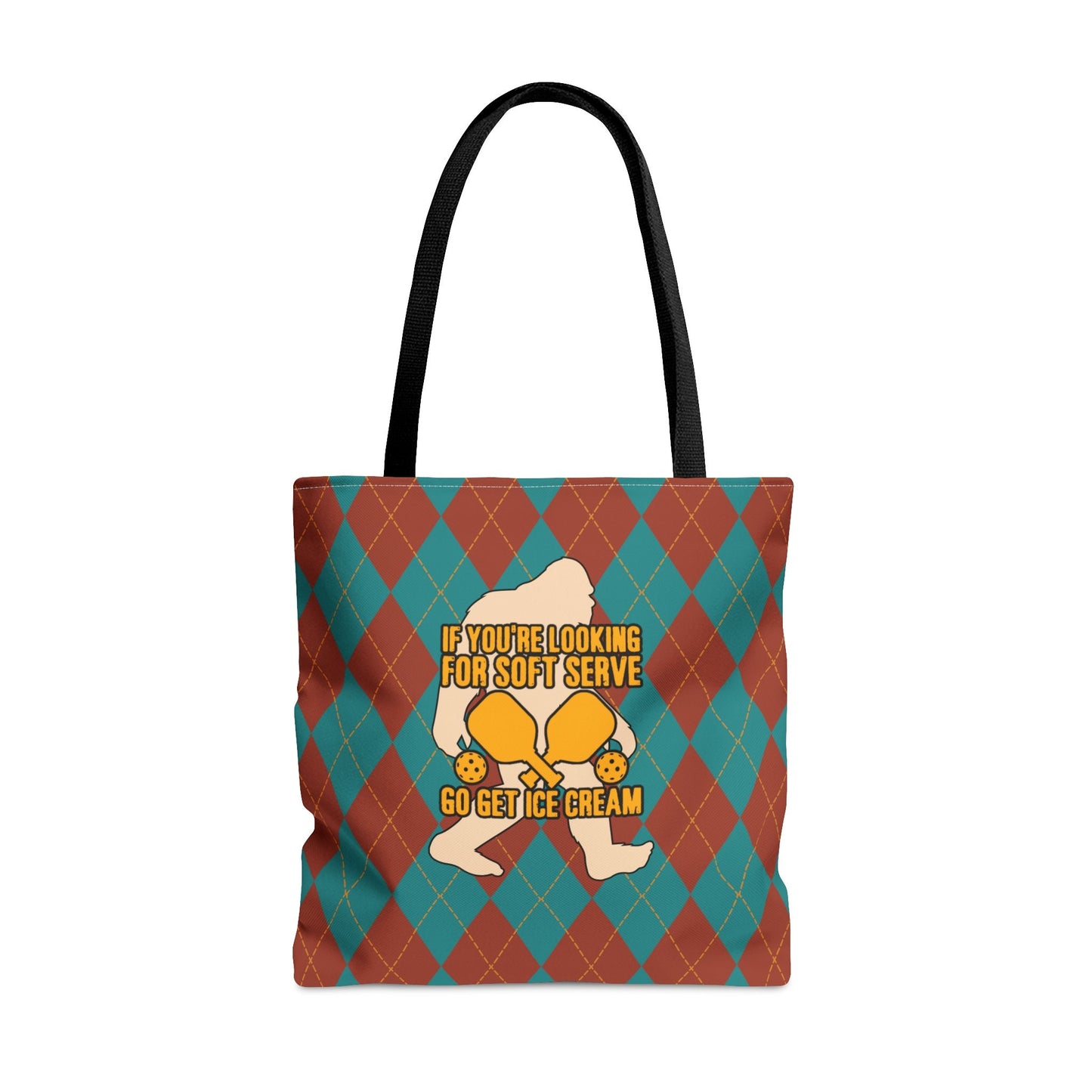 Vintage Rhombus Bigfoot Pickleball AOP Tote Bag Tote Your Style with a Twist of Humor Tote Bag – Everyday Comfort · Must-Have Style