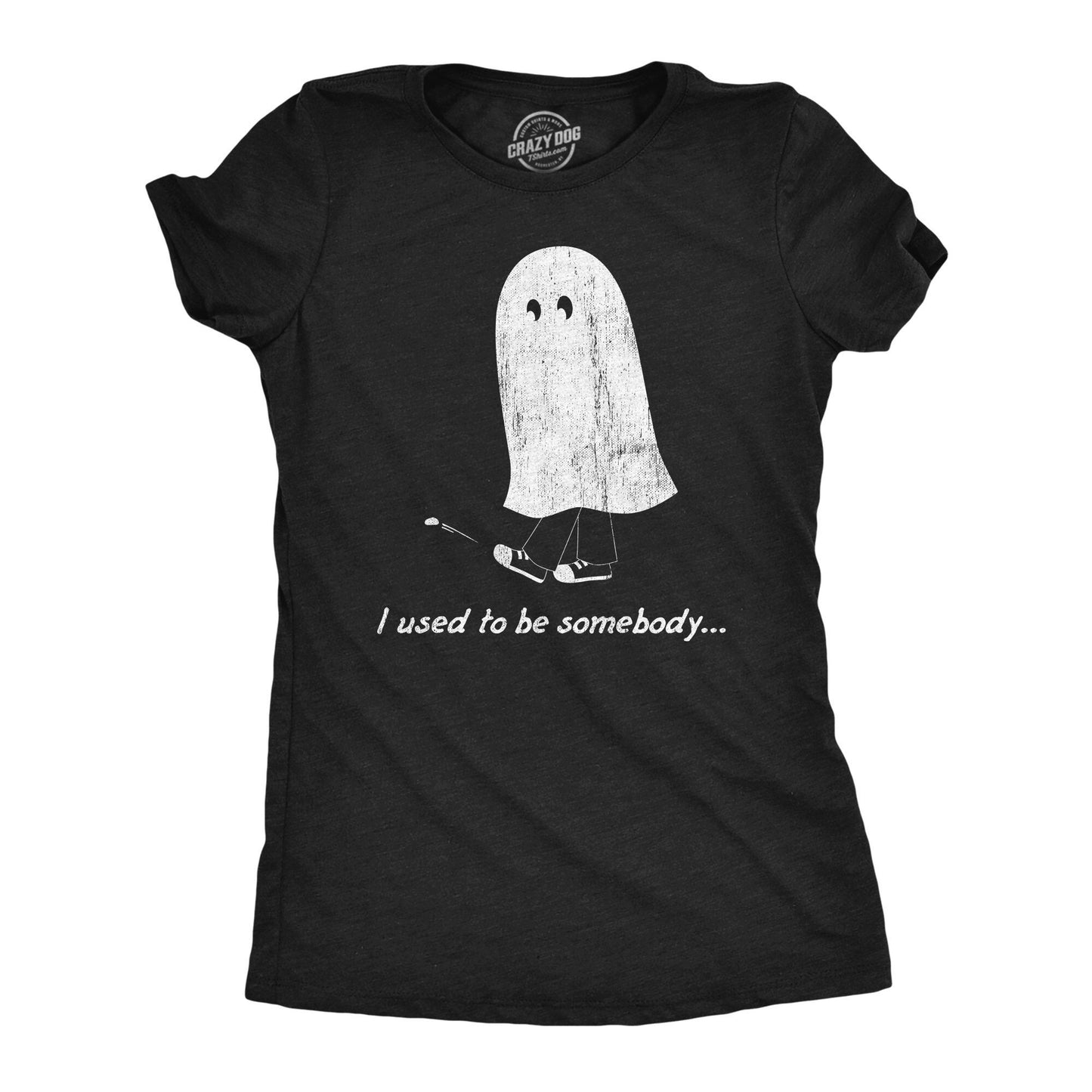 Ghost Shirt Women Black Spooky Shirt Funny Halloween Shirt Halloween Costume Rude Halloween Clothes I Used To Be Somebody Morbid Graphic Tee – Everyday Comfort · High-Quality Print