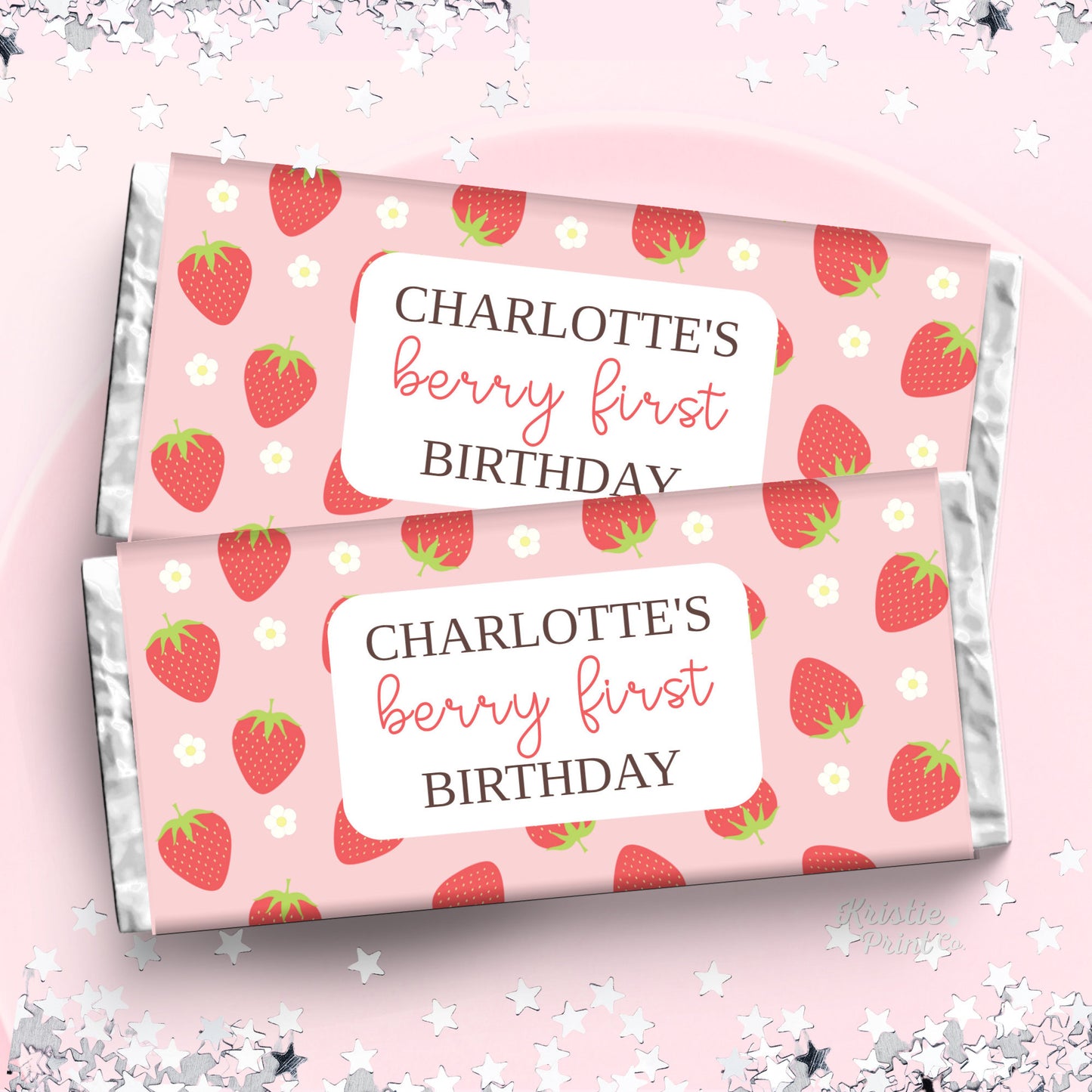 My Berry First Birthday Favors Girl Candy Bar Wrappers for Birthday Strawberry Theme Birthday Party First Birthday Party Decor Girl STRAW2 Graphic Tee – Fan Favorite · High-Quality Print