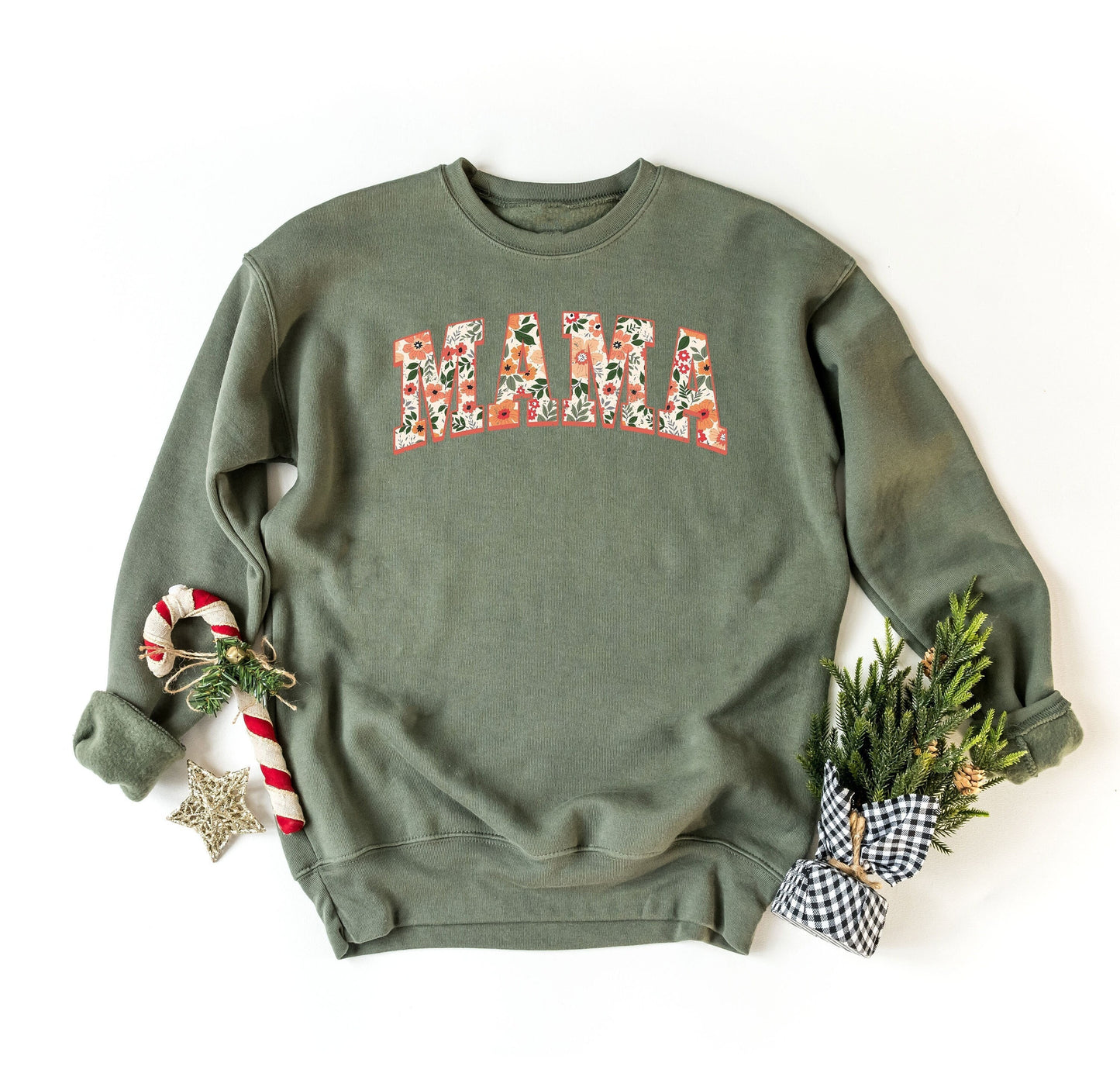 Floral Mama Military Green Sweatshirt Gift For Mother39s DayNew Mommy SweatshirtBest Mom HoodieMother39s Day HoodieMom Birthday Gift Hoodie – Bold Style · Trending Graphic Apparel