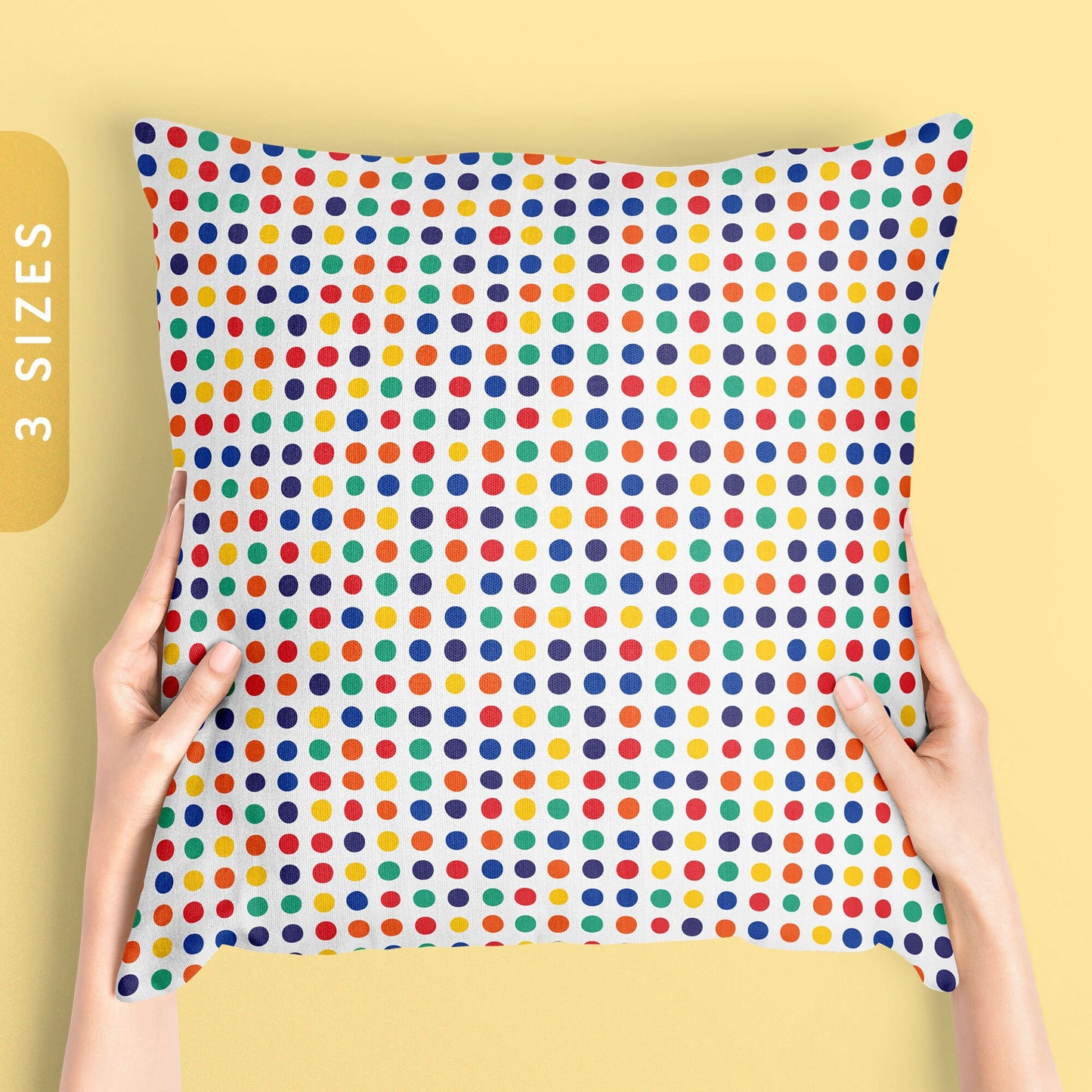 Rainbow Polka Dots Pillow Case Insert All Over Throw Pillow Pride Cushion Cover LGBTQ Pride Pillow Cover Rainbow Dotted Pattern Graphic Tee – Bold Style · Perfect For Daily Wear