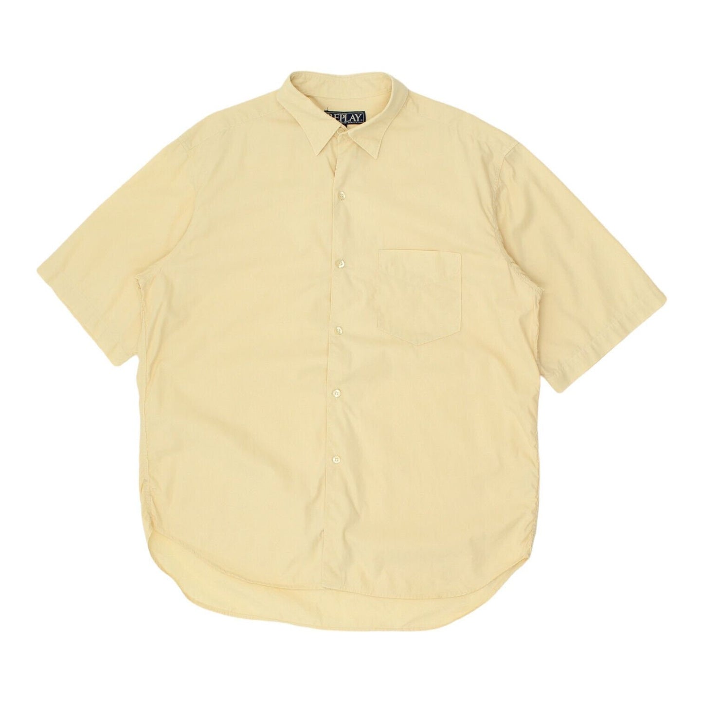 Replay Yellow Short Sleeve Shirt Vintage High End Luxury Designer XL VTG Graphic Tee – Warm & Stylish · Trending Graphic Apparel