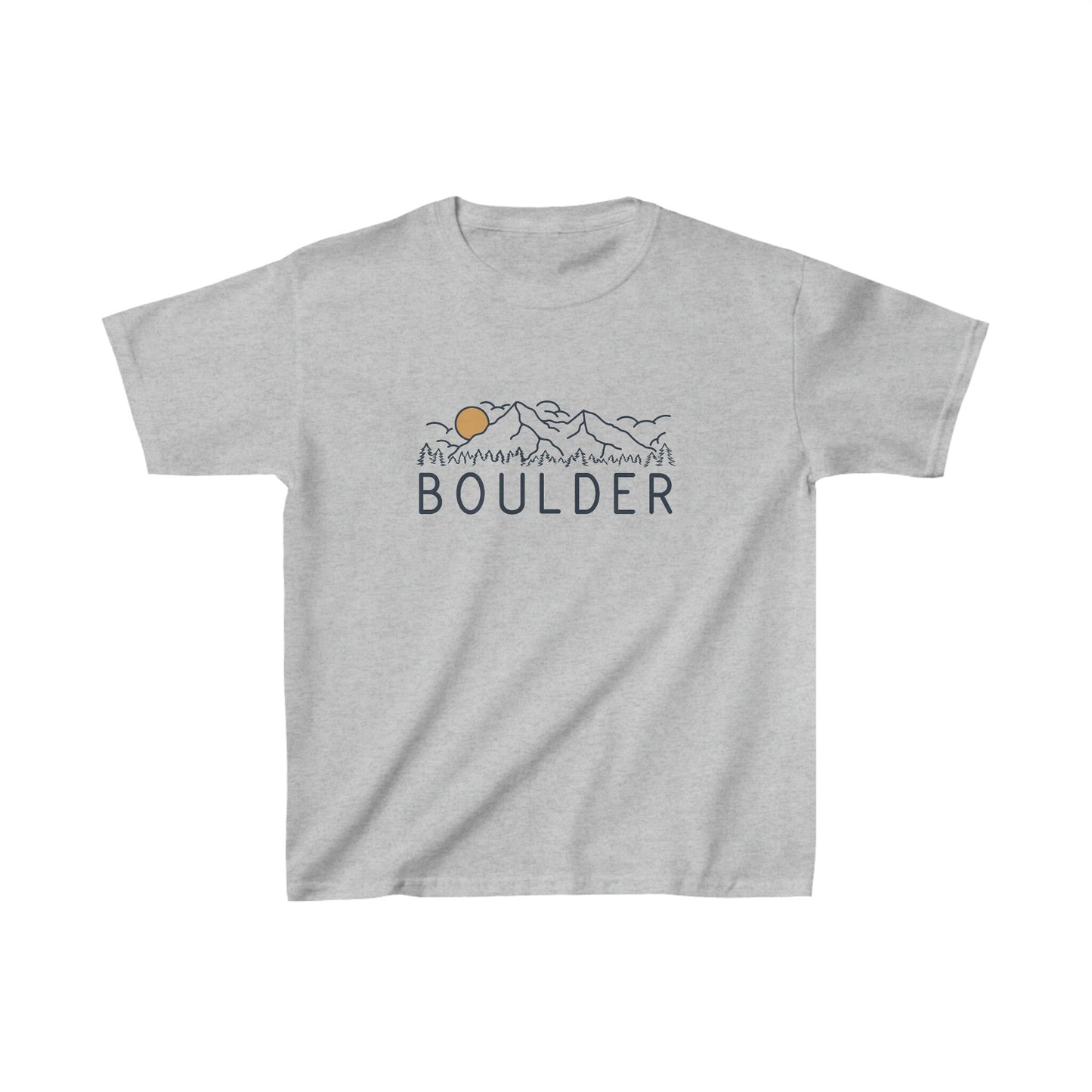 Boulder Colorado Youth Shirt Retro Mountain Boulder Kid39s TShirt Personalization Available Graphic Tee – Aesthetic Look · Must-Have Style