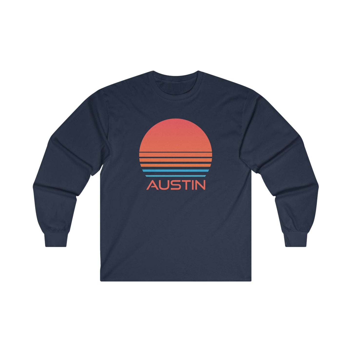 Austin Texas Long Sleeve Shirt Retro Unisex Austin Long Sleeve Tee Personalization Available Graphic Tee – Fan Favorite · Great Gift For Fans