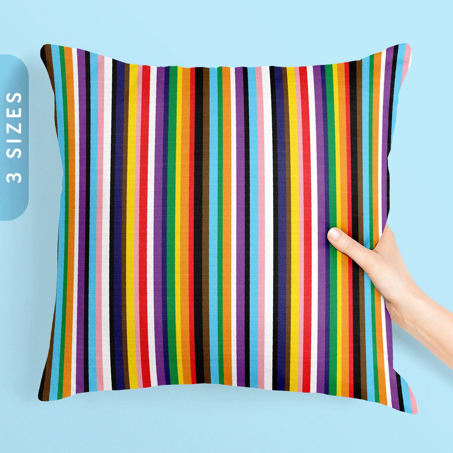 Progress Pride Flag Stripes Pillow Case Insert All Over Throw Pillow Pride Cushion Cover LGBTQ Progressive Pride Pillow Cover Graphic Tee – Premium Graphic · Great Gift For Fans