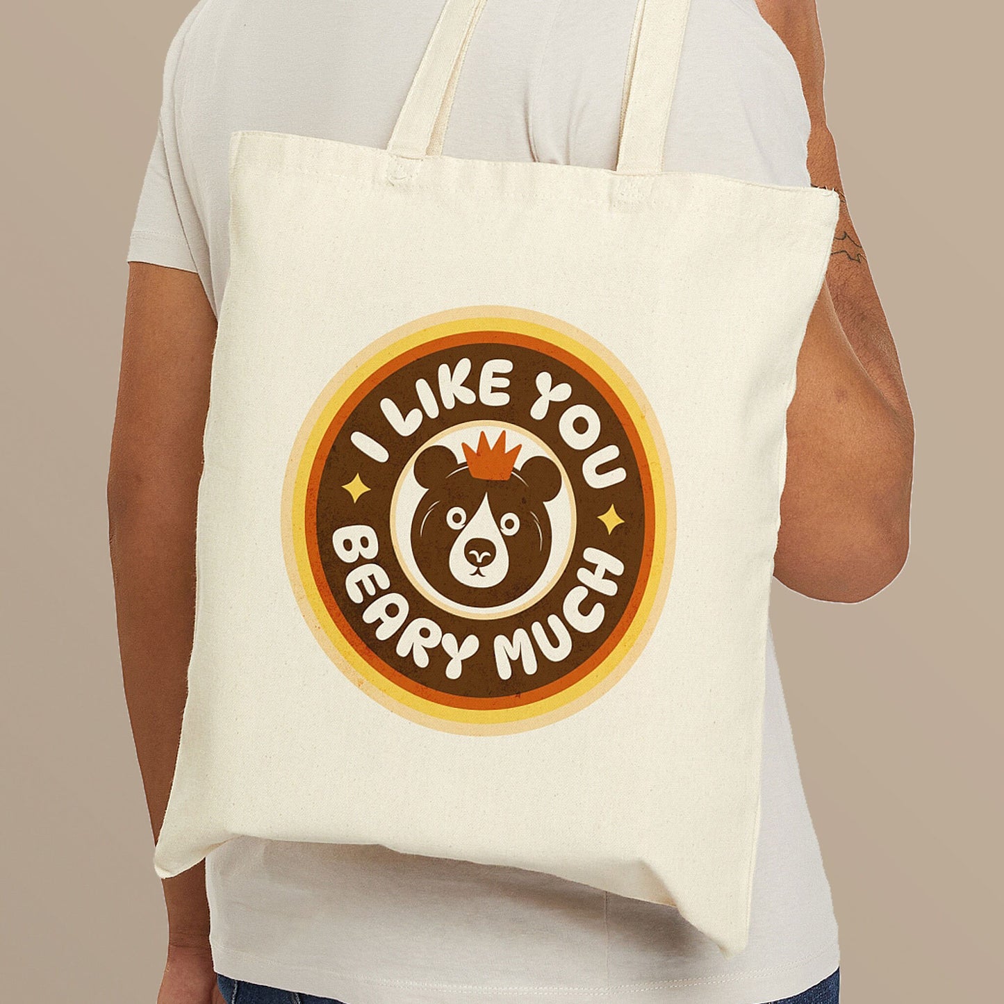 I Like You Beary Much Tote Bag Cotton Canvas Tote Bag Lightweight Tote Shoulder Bag Shopping Bag Bear Brotherhood Gay Pride Bag Tote Bag – Premium Graphic · Top Pick For Any Outfit