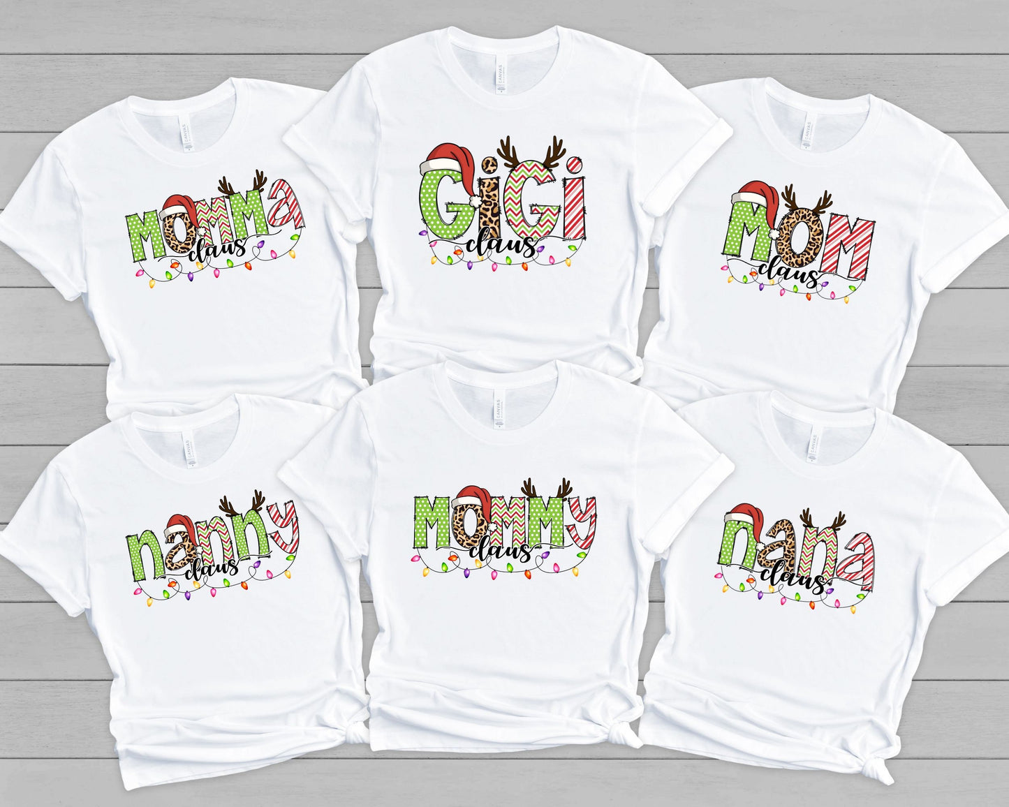 Grandma Mama Mom Nana Gigi Momma Nanny Mimi Grammy Christmas Shirt Grandkids Christmas gift for Grandma Gift For Mom Gigi Shirt Mama Tee Graphic Tee – Easygoing Wear · Top Pick For Any Outfit