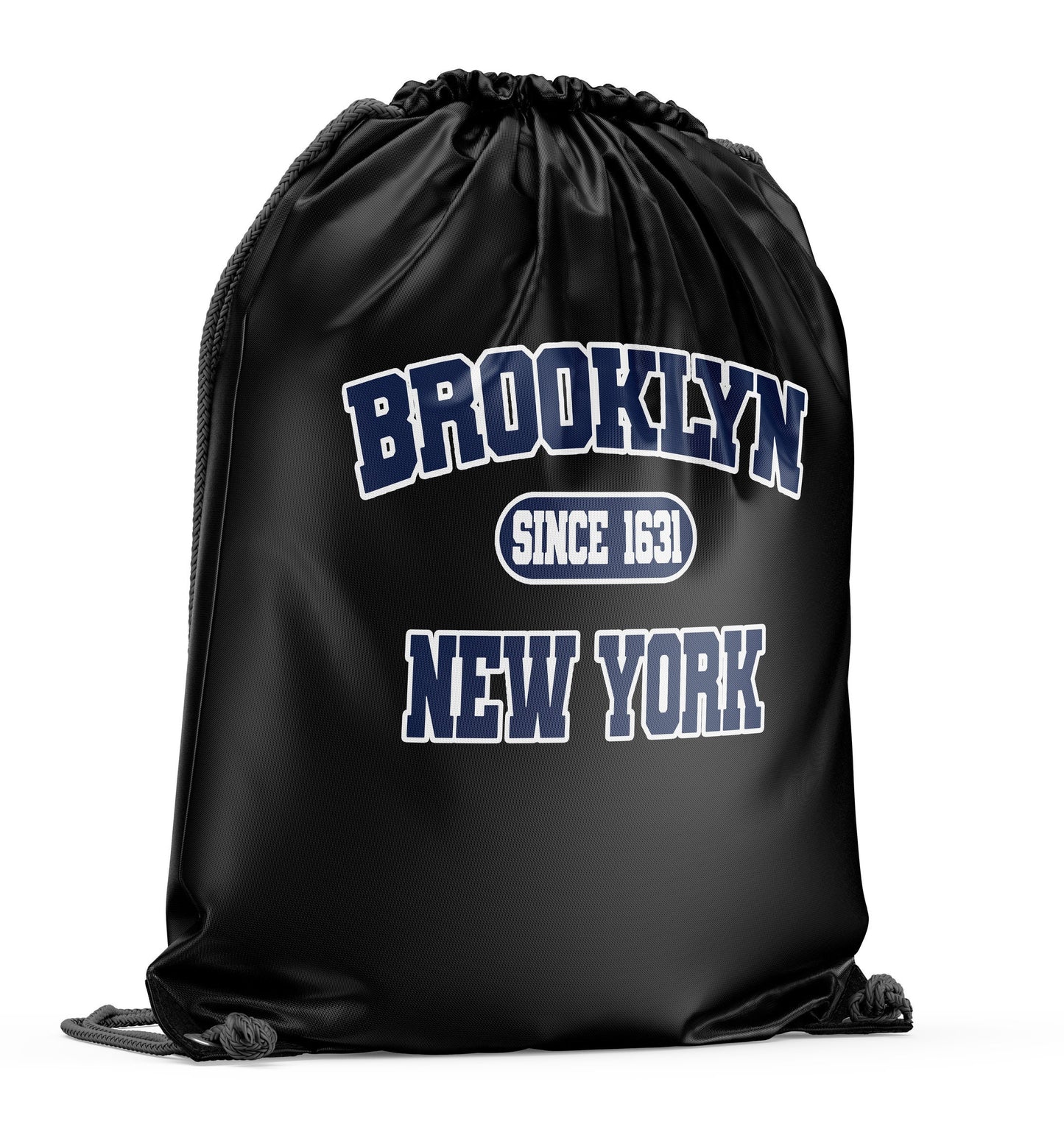 Brooklyn NYC Icon GymsacBackpack Black with Black Chunky Chords Graphic Tee – Fan Favorite · Trending Graphic Apparel