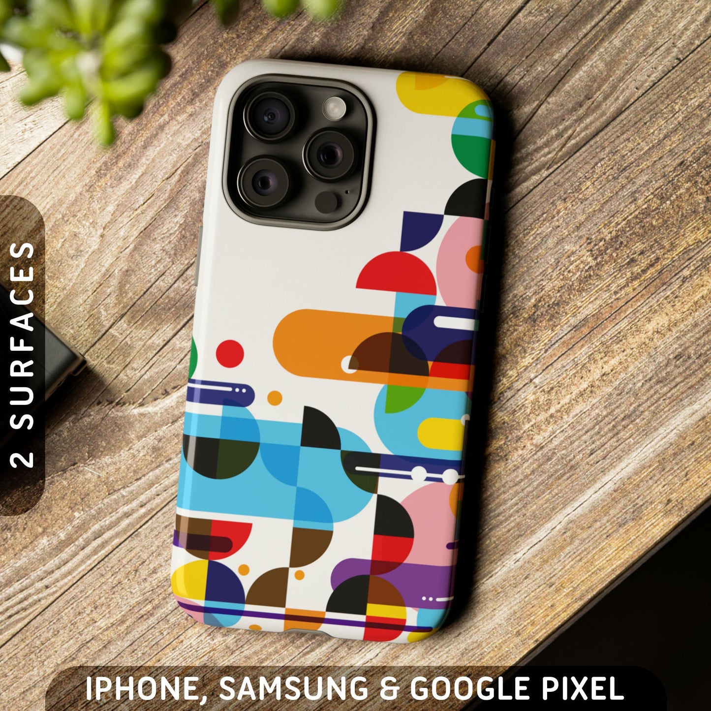 Progressive Artful Geometric Tough Case iPhone 16 Pro Max Plus 15 14 13 12 11 Samsung S24 S23 S22 S21 Google Pixel 9 8 7 6 5 Phone Graphic Tee – Premium Graphic · Perfect For Daily Wear