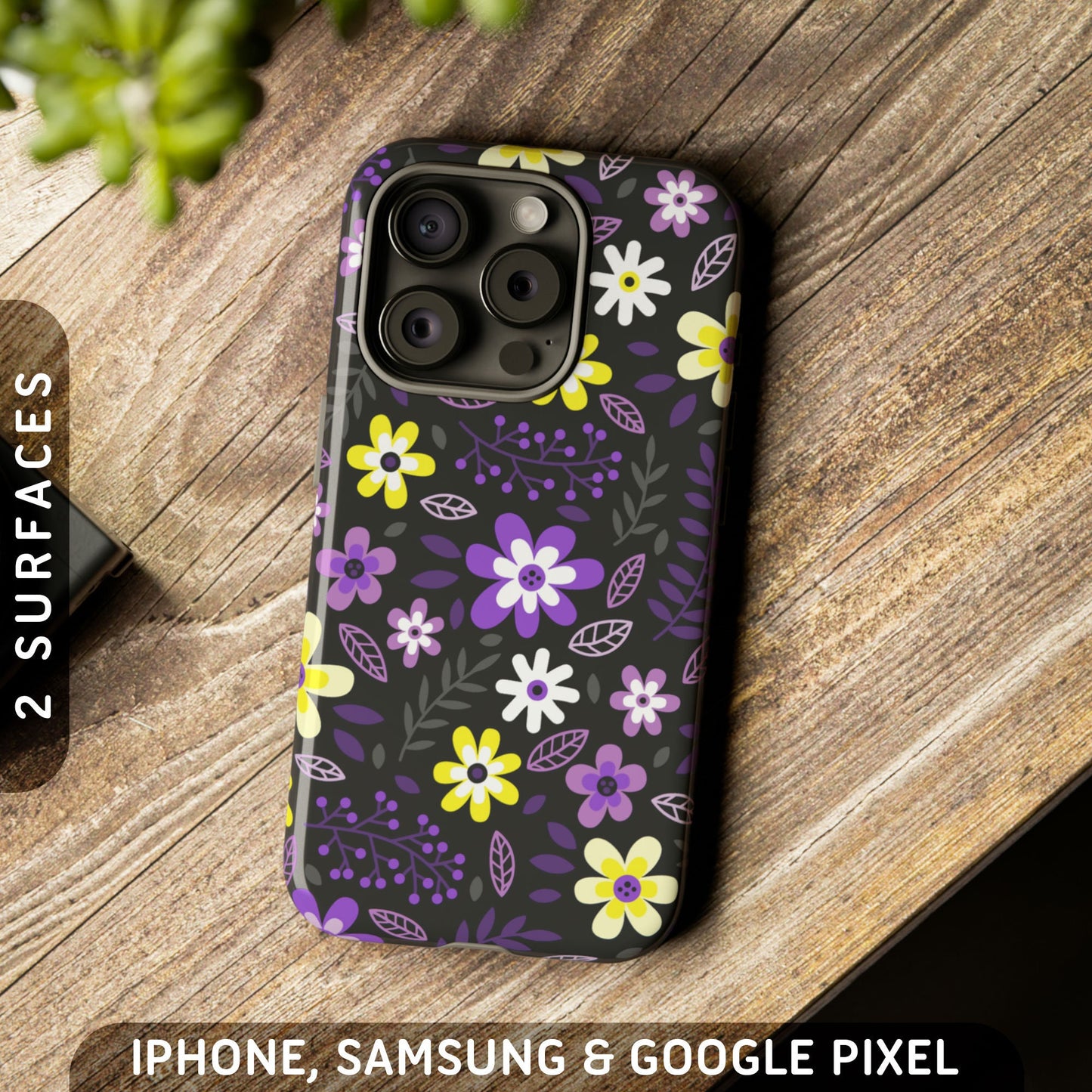 Subtle Nonbinary Flowers Tough Case iPhone 16 Pro Max Plus 15 14 13 12 11 Samsung S24 S23 S22 S21 Google Pixel 9 8 7 6 5 Phone Graphic Tee – Warm & Stylish · Top Pick For Any Outfit