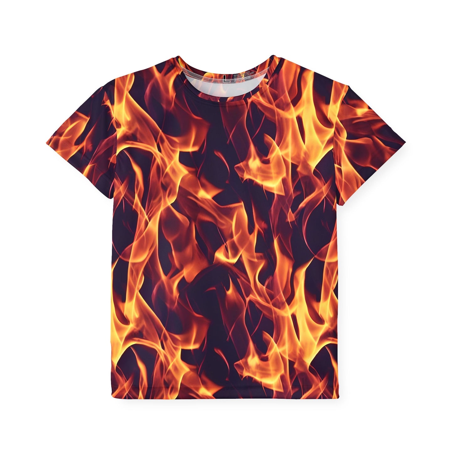 Fuel Their Passion All Over Print Kid Sport Jersey with Flames Jersey – Everyday Comfort · Top Pick For Any Outfit