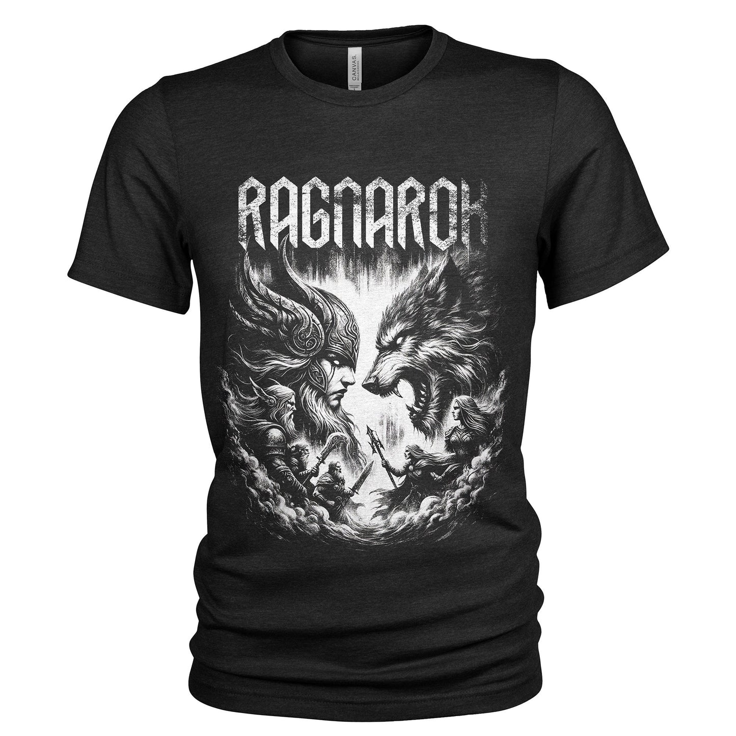 Gothic Art Vikings Ragnarok Black T Shirt Graphic Tee – Warm & Stylish · Great Gift For Fans