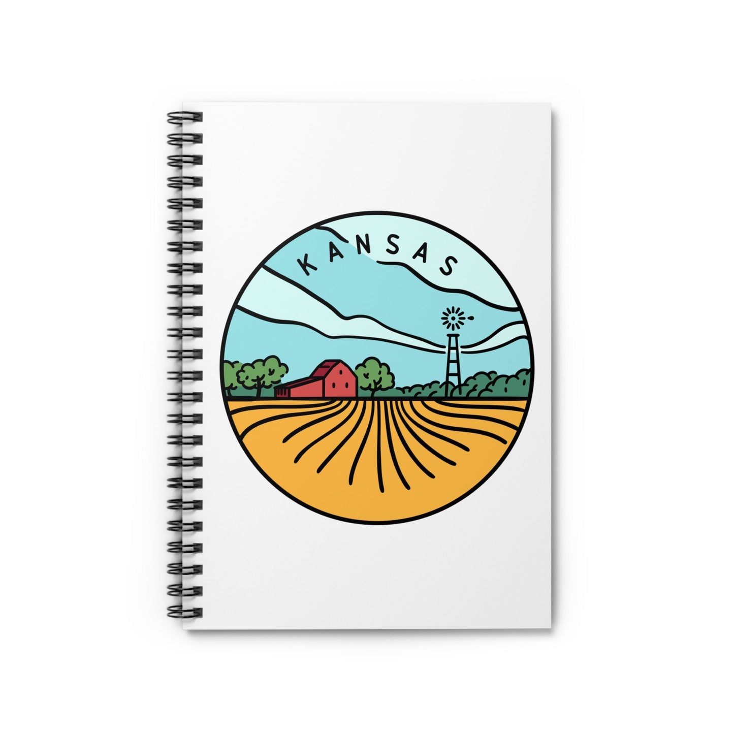 Kansas Notebook Spiral Notebook Ruled Line Journal Personalization Available Graphic Tee – Everyday Comfort · Trending Graphic Apparel
