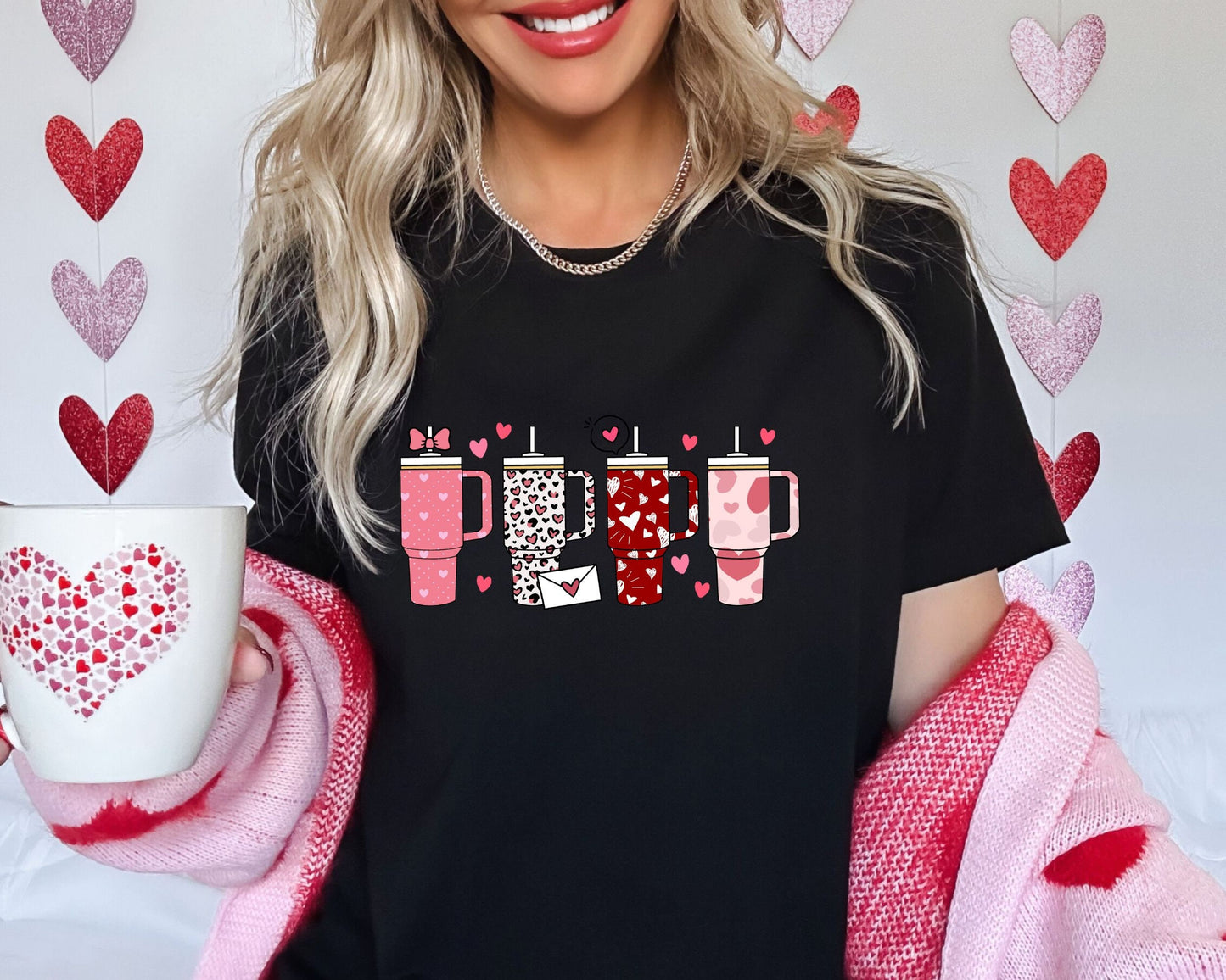 Valentines Day Cup Shirt Valentines Day Shirt Gifts for Valentines Day Valentine Day Gift Ideas Valentines ShirtsValentine ShirtDisney Graphic Tee – Soft Feel · Great Gift For Fans