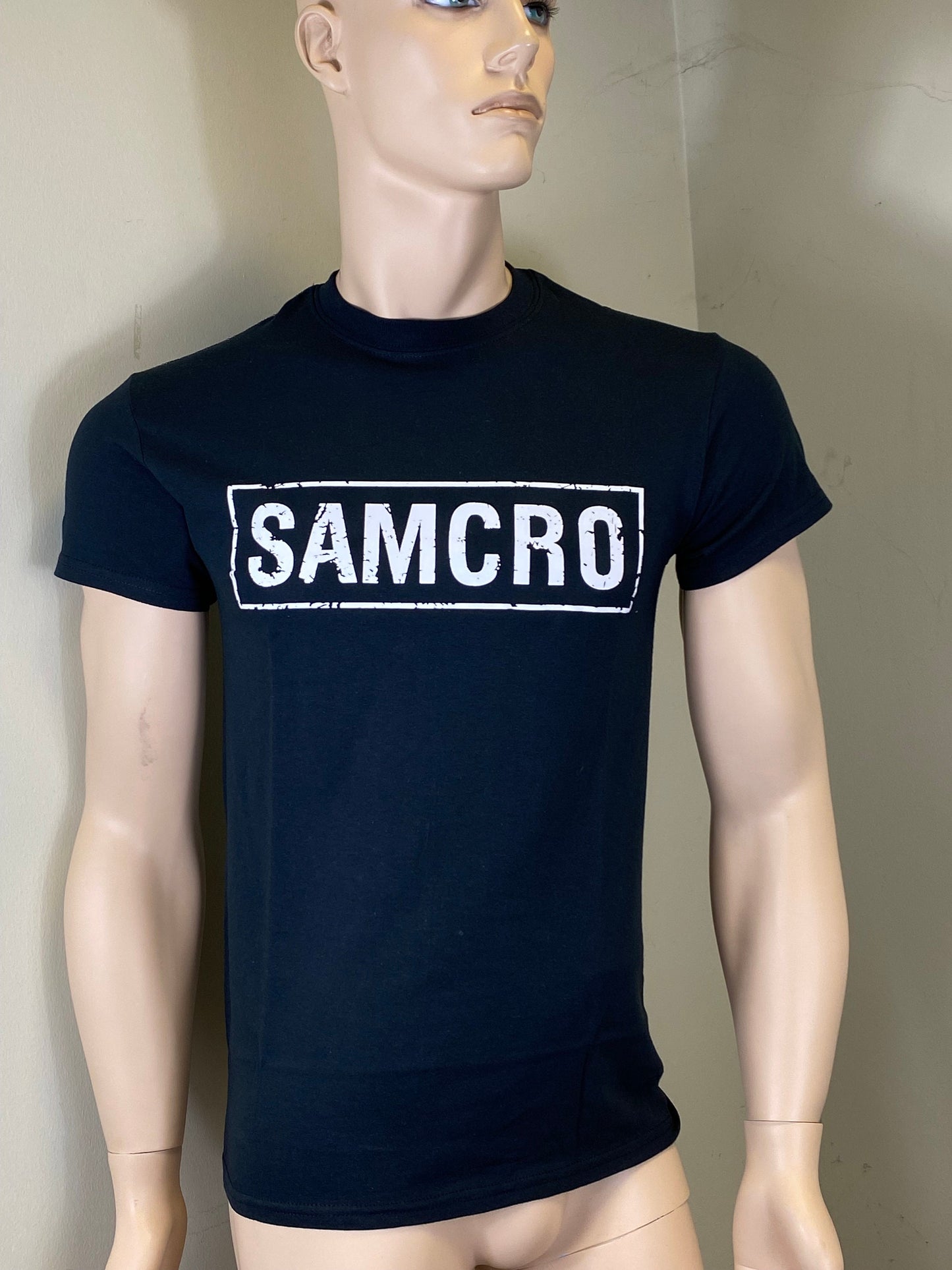 Samcro Banner Men39s Black T Shirt Graphic Tee – Soft Feel · Must-Have Style