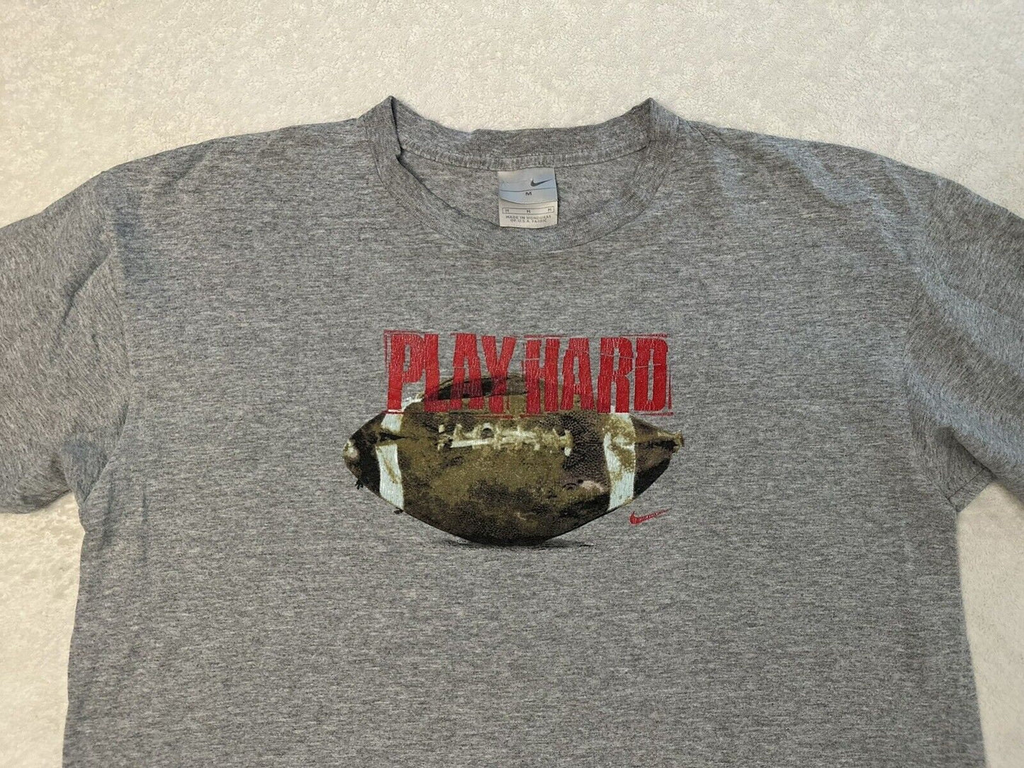 Vintage 2000s Y2K Nike Football Play Hard Swoosh Sports T Shirt Silver Tag M L Graphic Tee – Feel-Good Design · Trending Graphic Apparel
