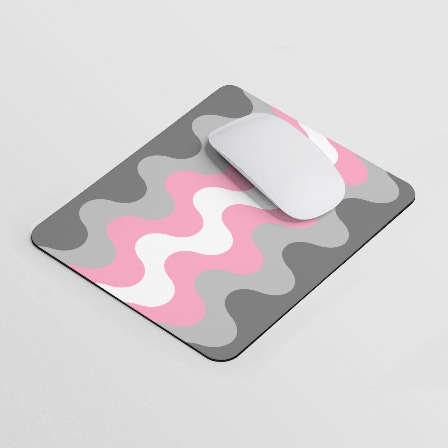 Demigirl Waves Mouse Pad Rectangle Mouse Pad Subtle Demigirl Pride Flag Color Mouse Pad Demigirl Mousepad LGBTQ Home Office Gift Graphic Tee – Bold Style · Perfect For Daily Wear