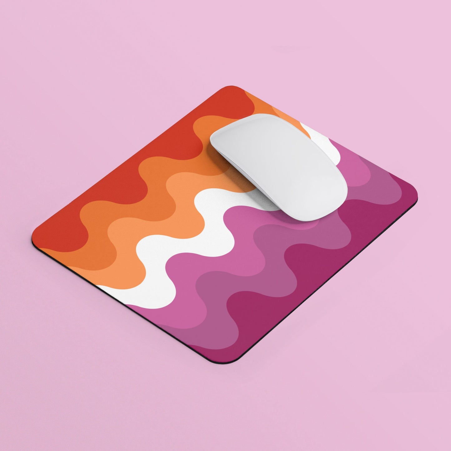 Subtle Lesbian Pride Waves Mouse Pad Rectangle Mouse Pad Lesbian Flag Mouse Pad LGBTQ Mousepad Lesbian Mousepad Home Office Gift Graphic Tee – Premium Graphic · Perfect For Daily Wear