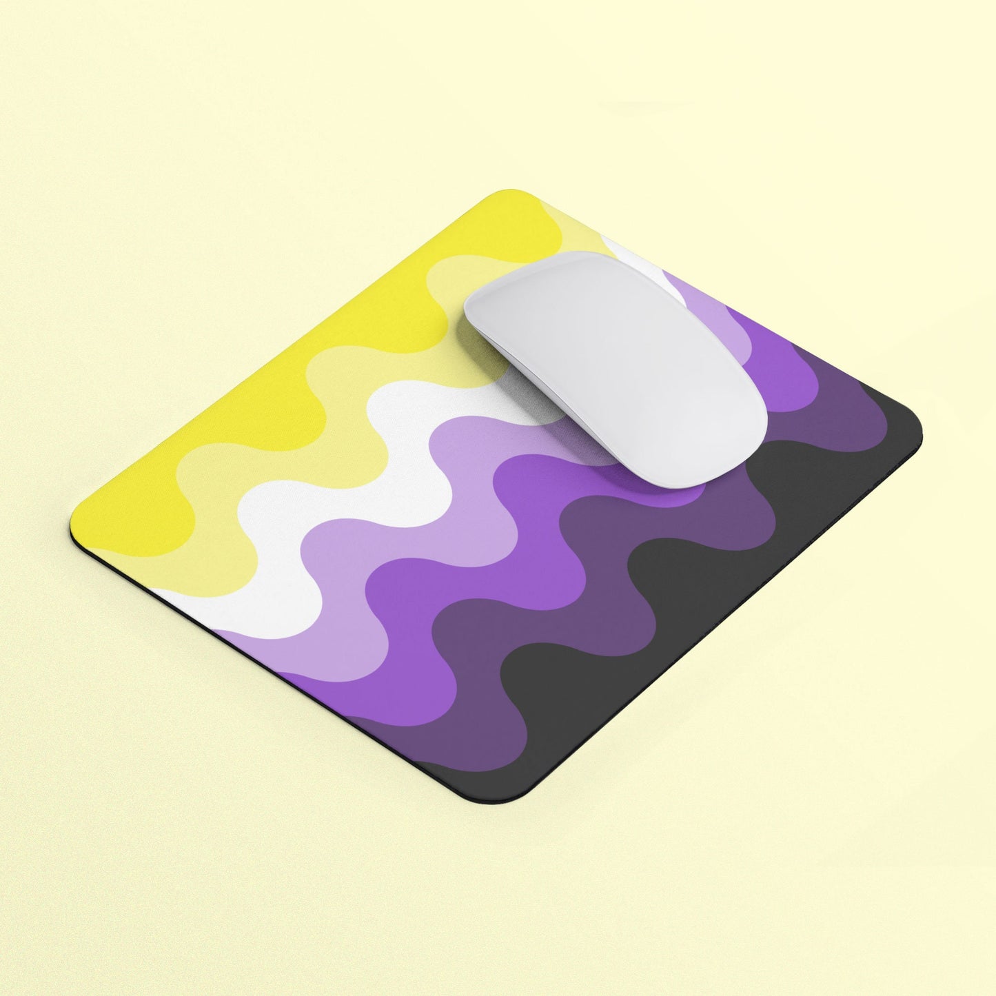 Subtle Nonbinary Pride Waves Mouse Pad Rectangle Mouse Pad Nonbinary Flag Mouse Pad Non Binary Enby Flag Mousepad Home Office Gift Graphic Tee – Fan Favorite · Trending Graphic Apparel