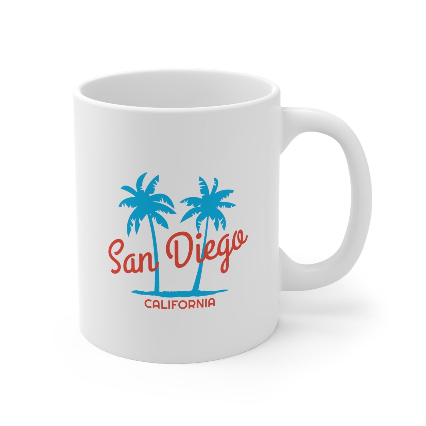 San Diego California Mug Retro 11oz Ceramic San Diego Mug Personalization Available Graphic Tee – Bold Style · Great Gift For Fans
