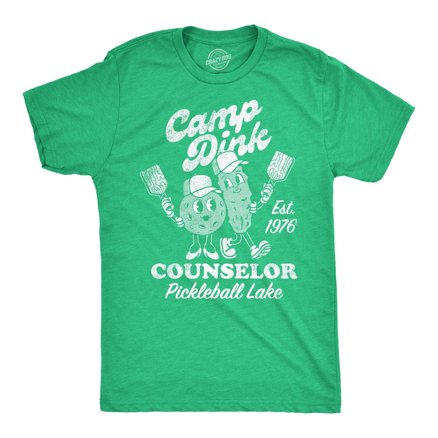 Camp Dink Counselor Pickleball Shirts Sports Shirt Men Funny Mens Shirt Funny T Shirt Pickleball Lover Gifts Gifts For Dad Retirement Graphic Tee – Soft Feel · Great Gift For Fans