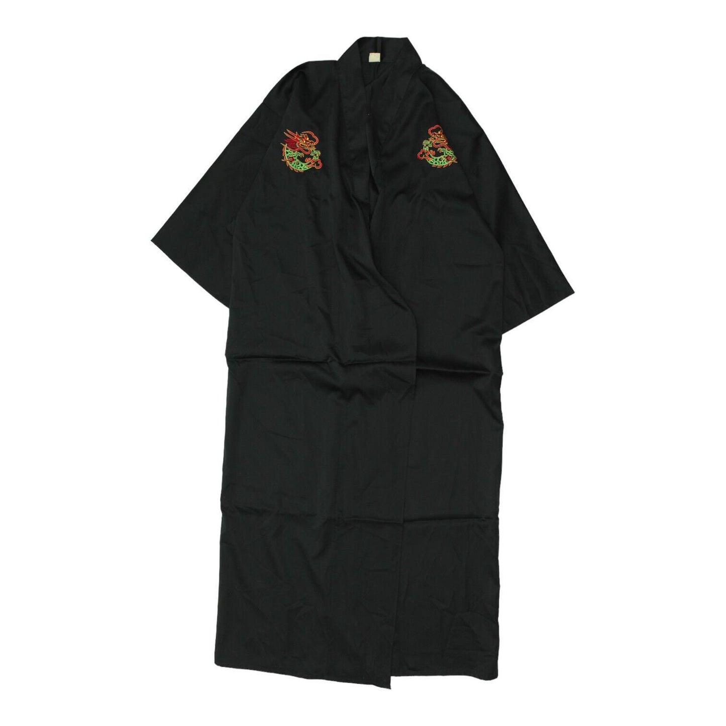 Vintage Womens Long Black Polyester Embroidered Dragon Kimono High End VTG Graphic Tee – Easygoing Wear · Perfect For Daily Wear