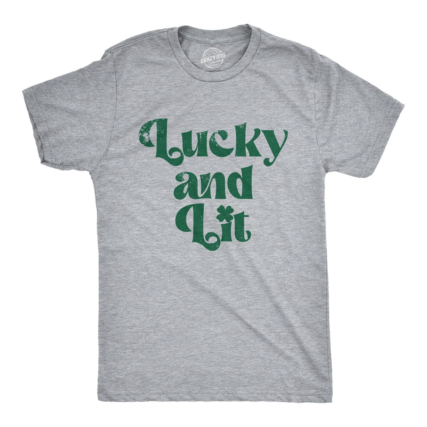 Lucky and Lit Tshirt Men Funny St Patrick Day Shirt Party Shirts Men Ireland Shirts Clover Shenanigans Shamrock Shirt Getting Lit Graphic Tee – Feel-Good Design · Great Gift For Fans