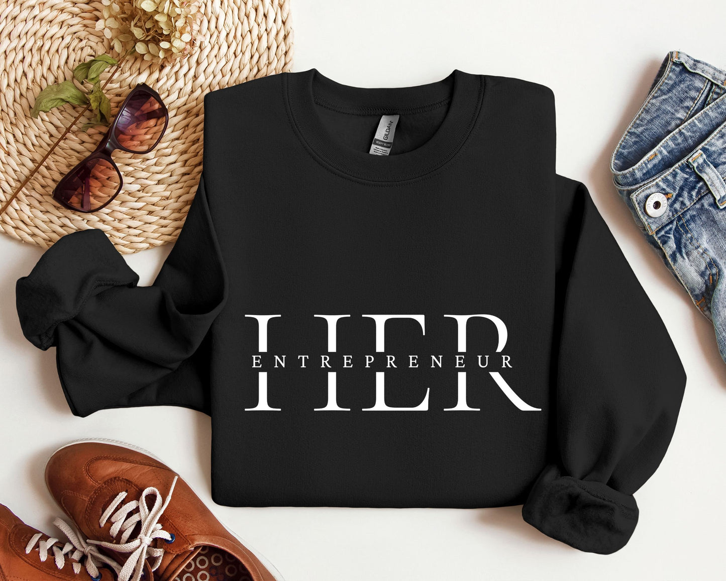 Her Sweatshirt Girl Power Business Women Shirt CEO Girl Shirt EntrepreneurHER Entrepreneur ShirtGirl BossBoss Lady Entrepreneur Gift Sweatshirt – Feel-Good Design · Great Gift For Fans